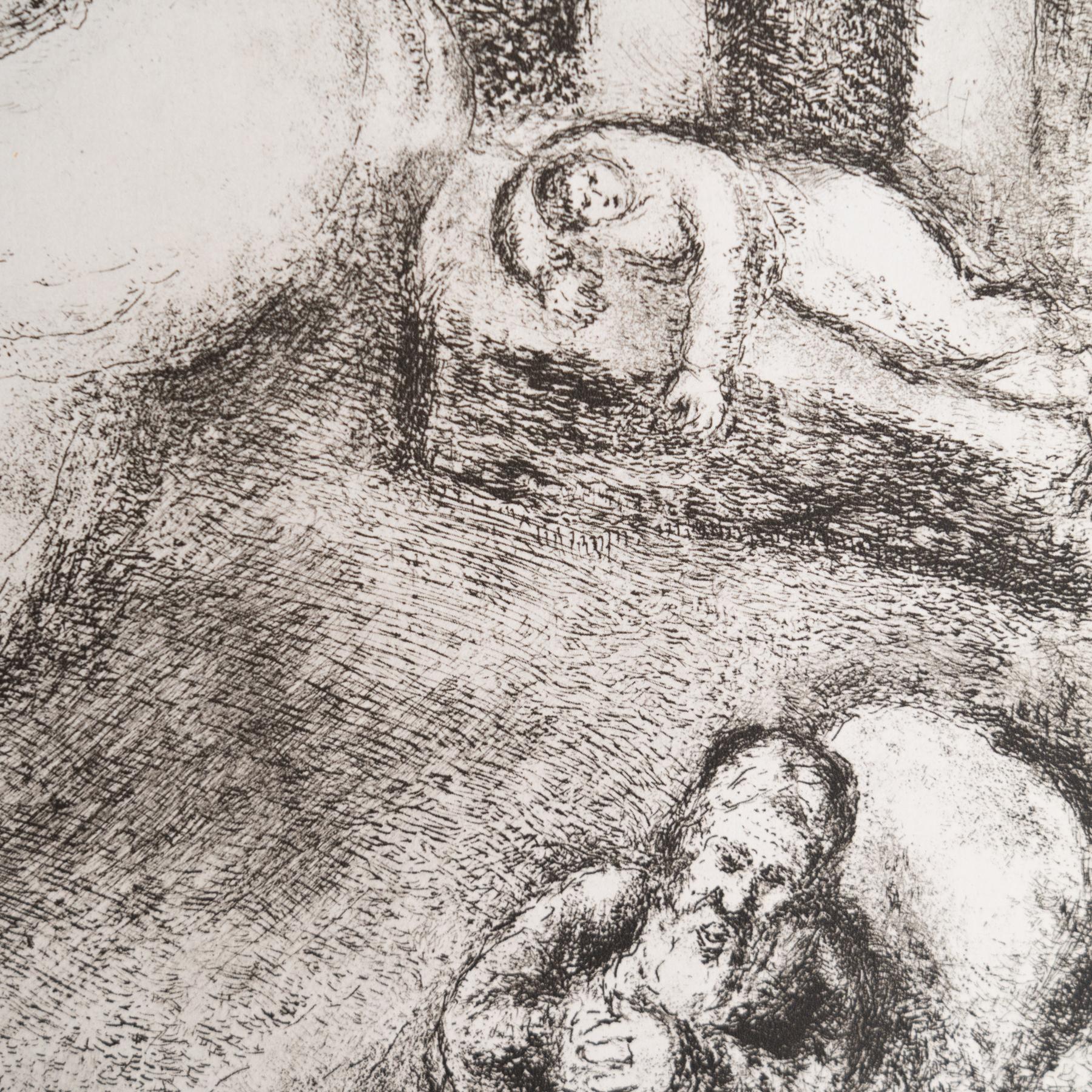 Stampa eliografica di Marc Chagall incorniciata della Collection'S 1956 Bible In condizioni buone in vendita a Barcelona, Barcelona