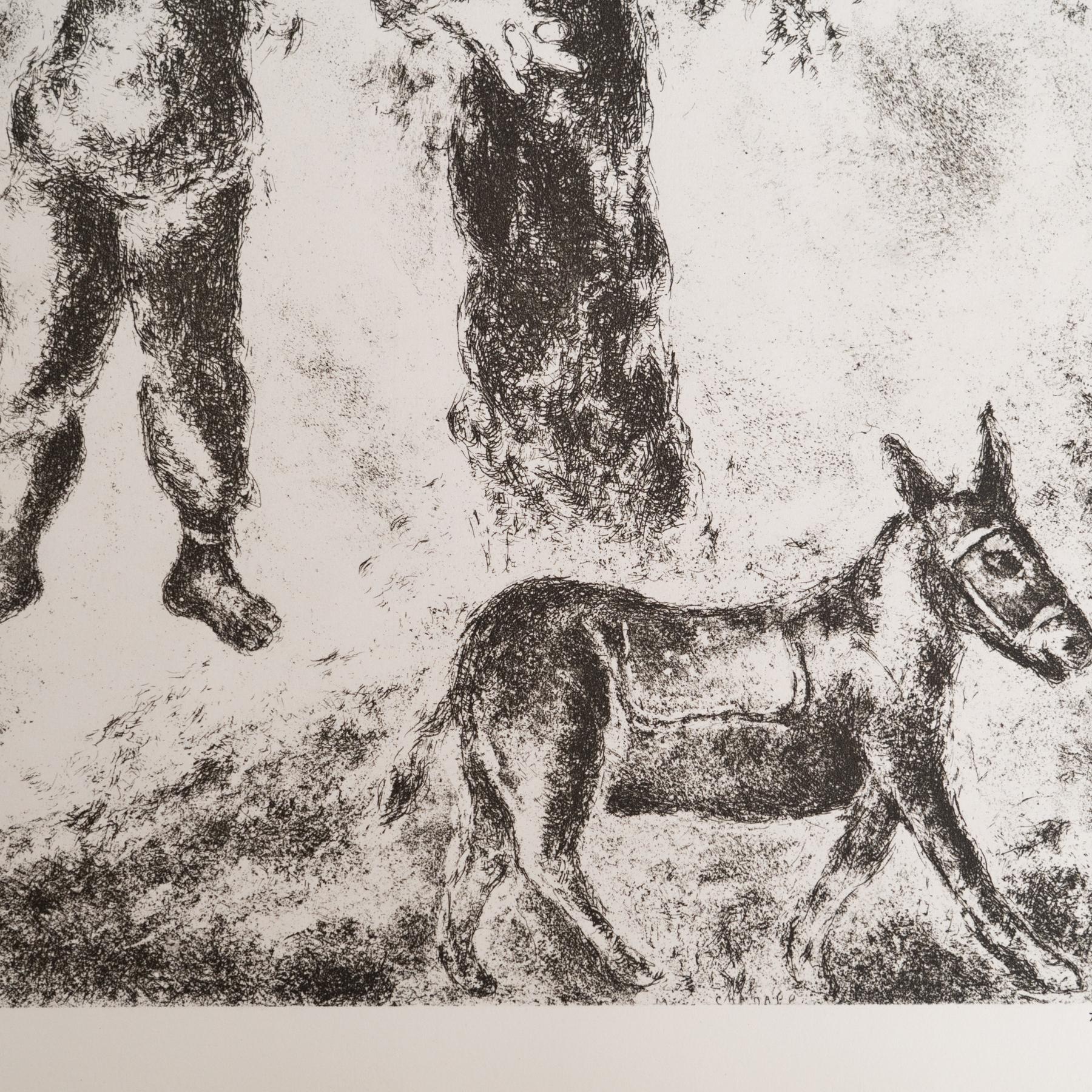 Stampa eliografica di Marc Chagall incorniciata della Collection'S 1956 Bible In condizioni buone in vendita a Barcelona, Barcelona