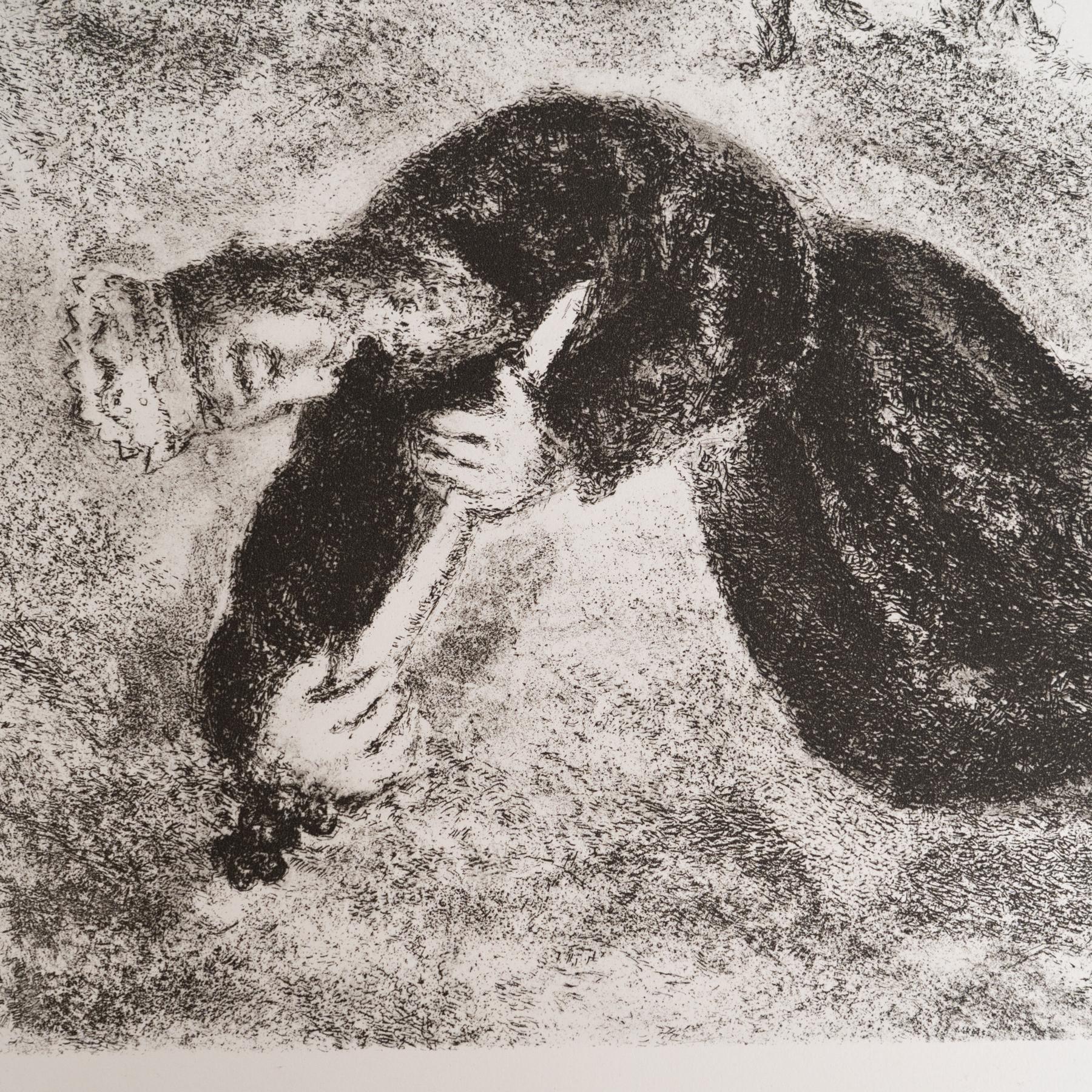 Stampa eliografica di Marc Chagall incorniciata della Collection'S 1956 Bible In condizioni buone in vendita a Barcelona, Barcelona