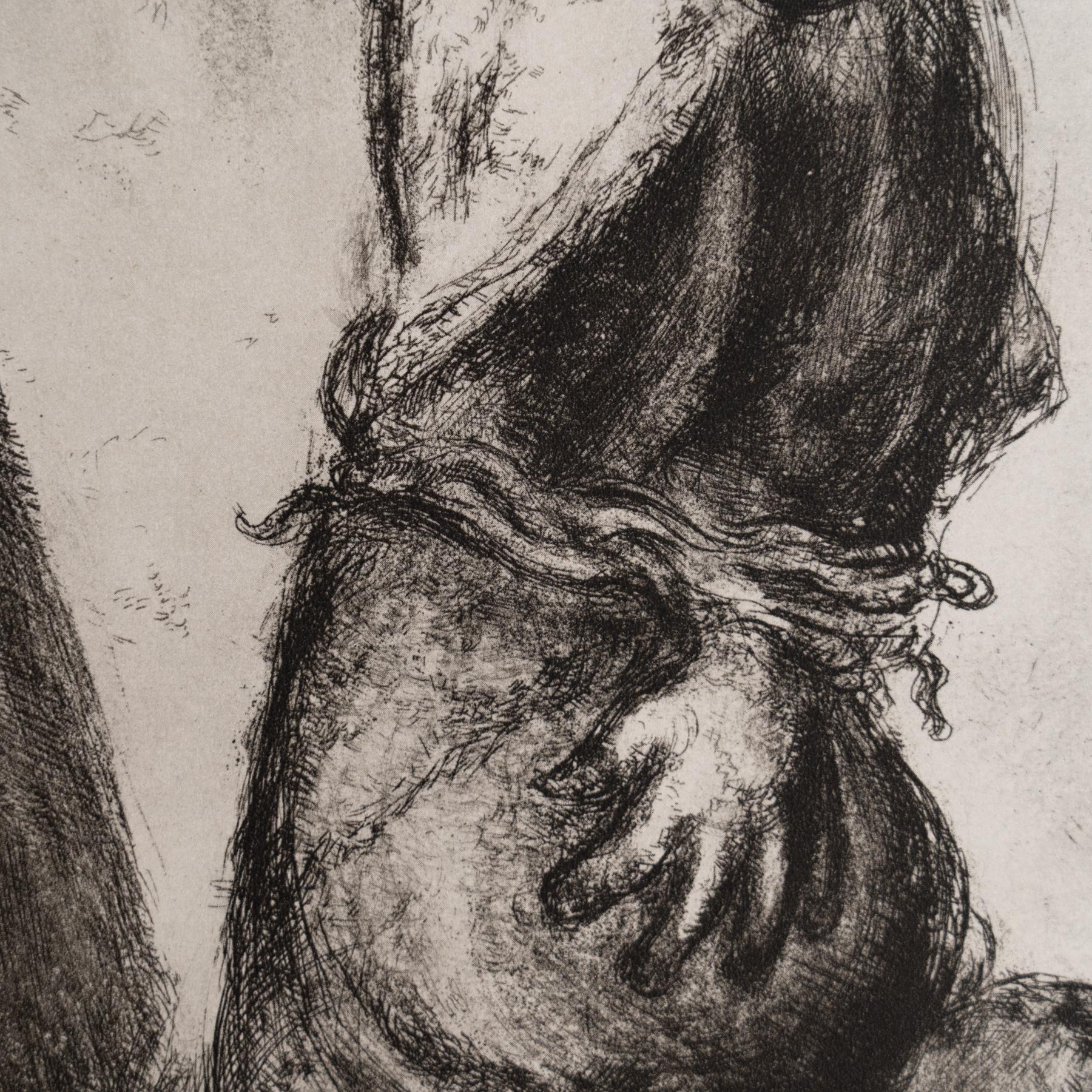 Heliograbado enmarcado de Marc Chagall de la Colección de la Biblia de 1956 mediados del siglo XX en venta