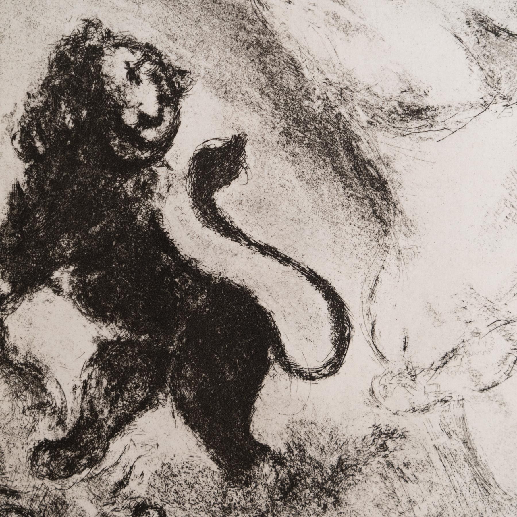 Metà XX secolo Stampa eliografica di Marc Chagall incorniciata della Collection'S 1956 Bible in vendita