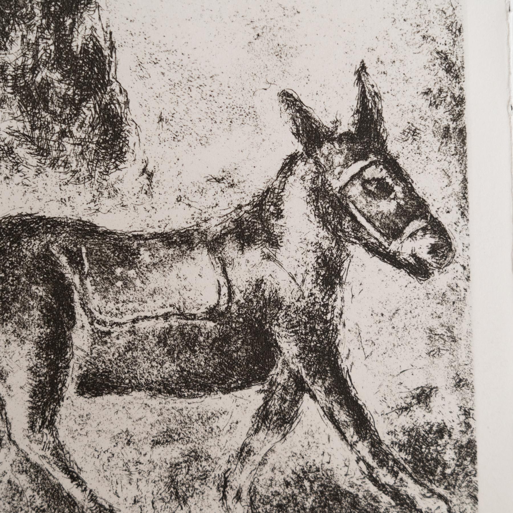 Metà XX secolo Stampa eliografica di Marc Chagall incorniciata della Collection'S 1956 Bible in vendita