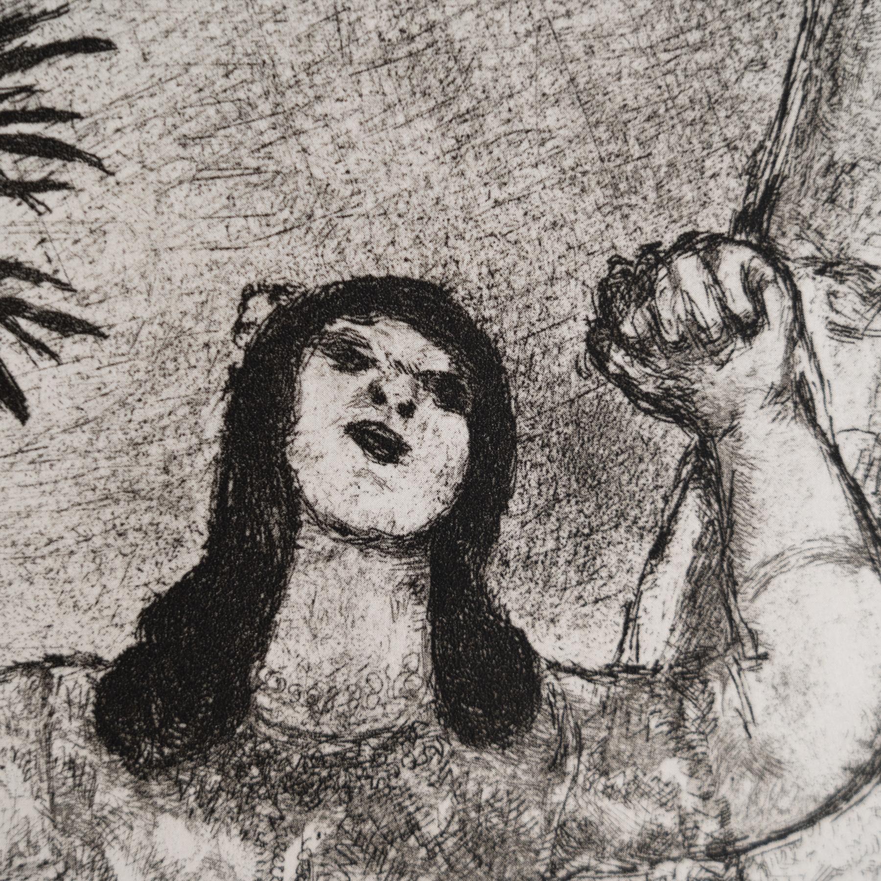 Carta Stampa eliografica di Marc Chagall incorniciata della Collection'S 1956 Bible in vendita