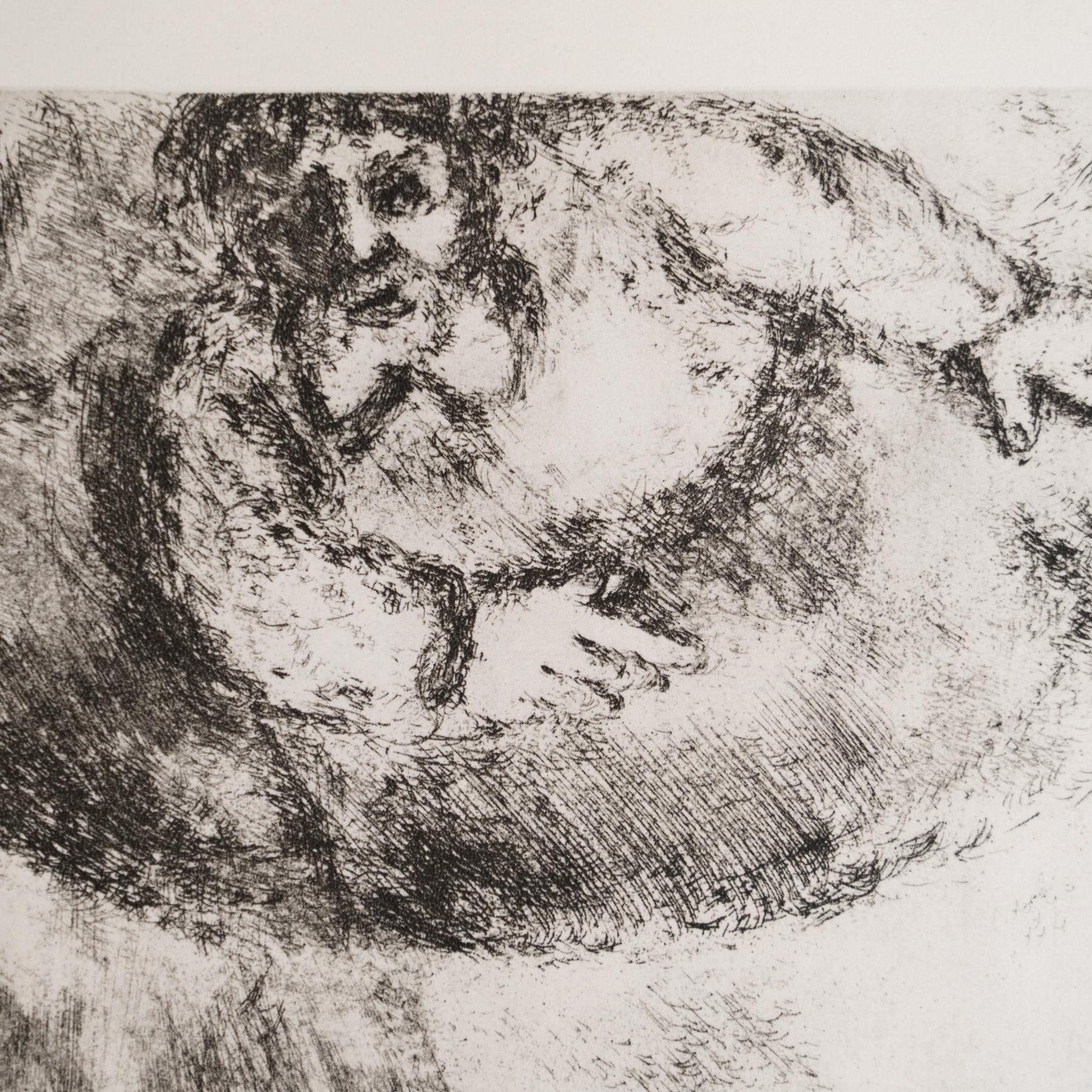 Carta Stampa eliografica di Marc Chagall incorniciata della Collection'S 1956 Bible in vendita