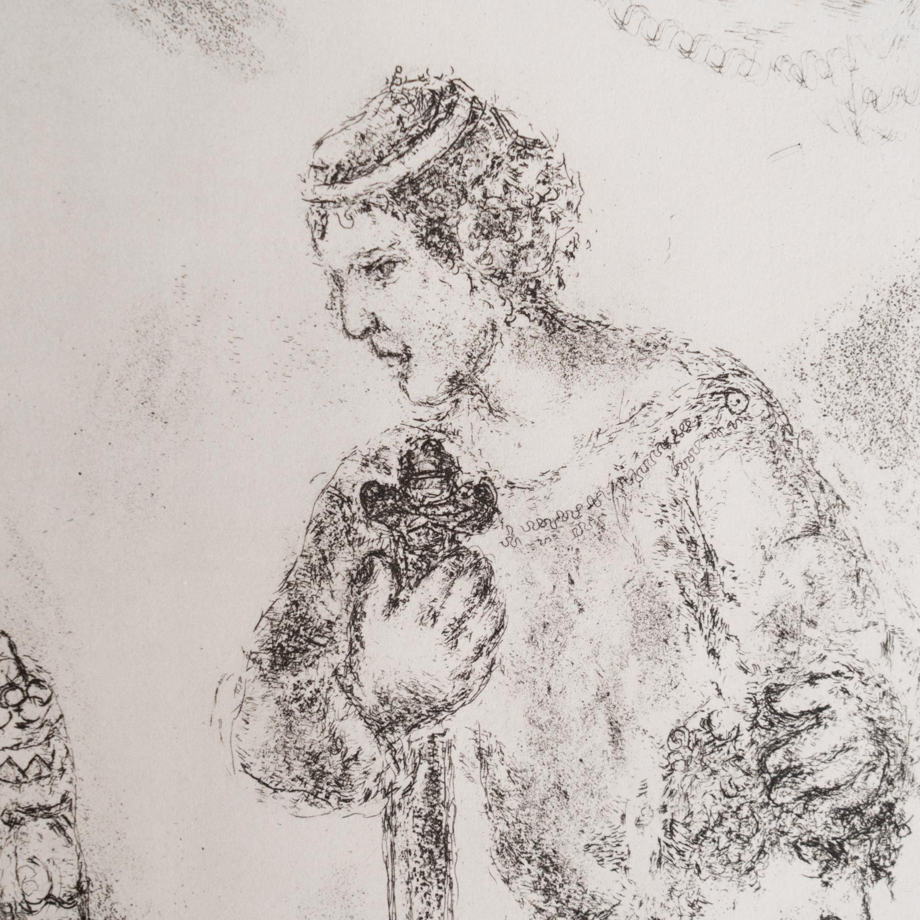 Carta Stampa eliografica di Marc Chagall incorniciata della Collection'S 1956 Bible in vendita