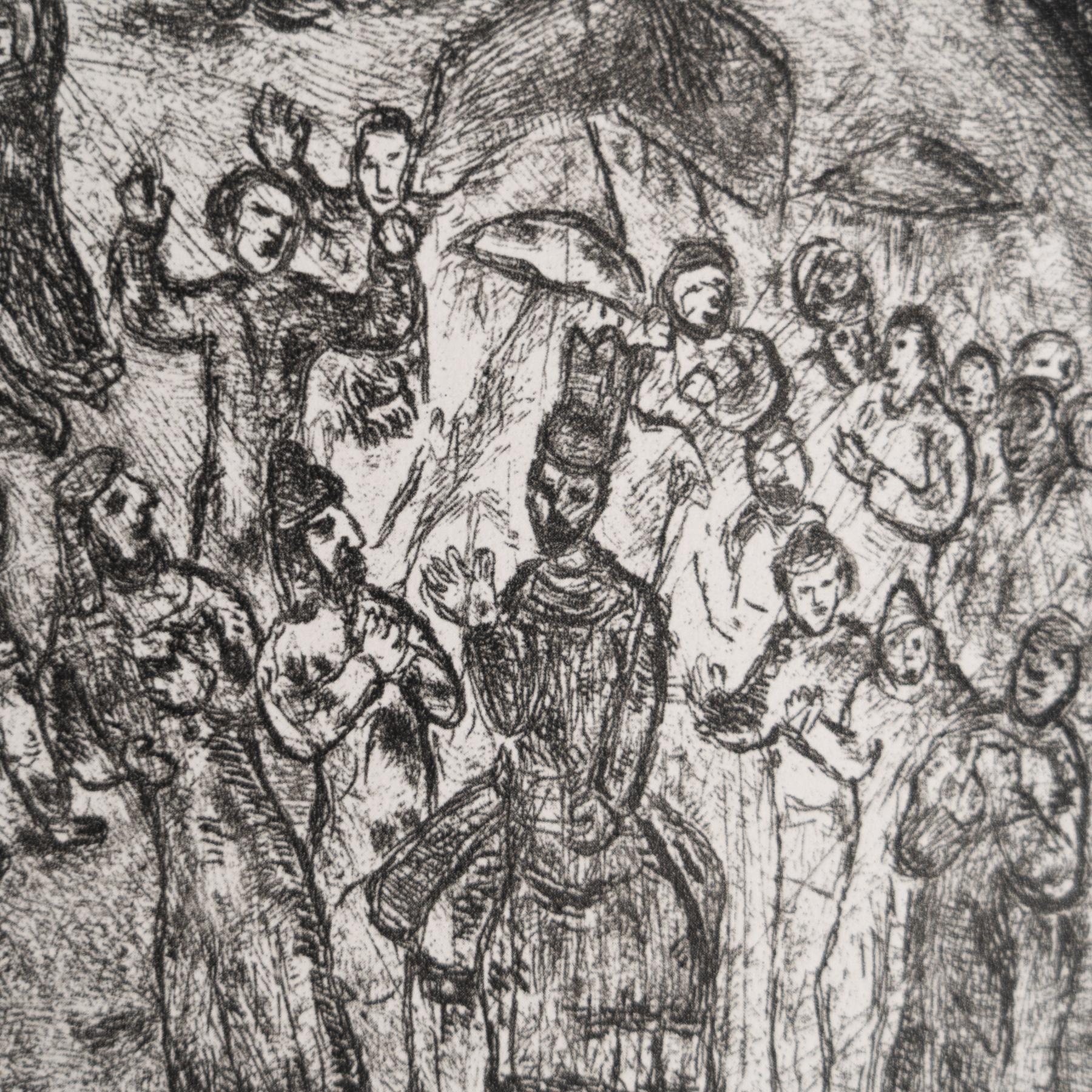 Stampa eliografica di Marc Chagall incorniciata della Collection'S 1956 Bible in vendita 1