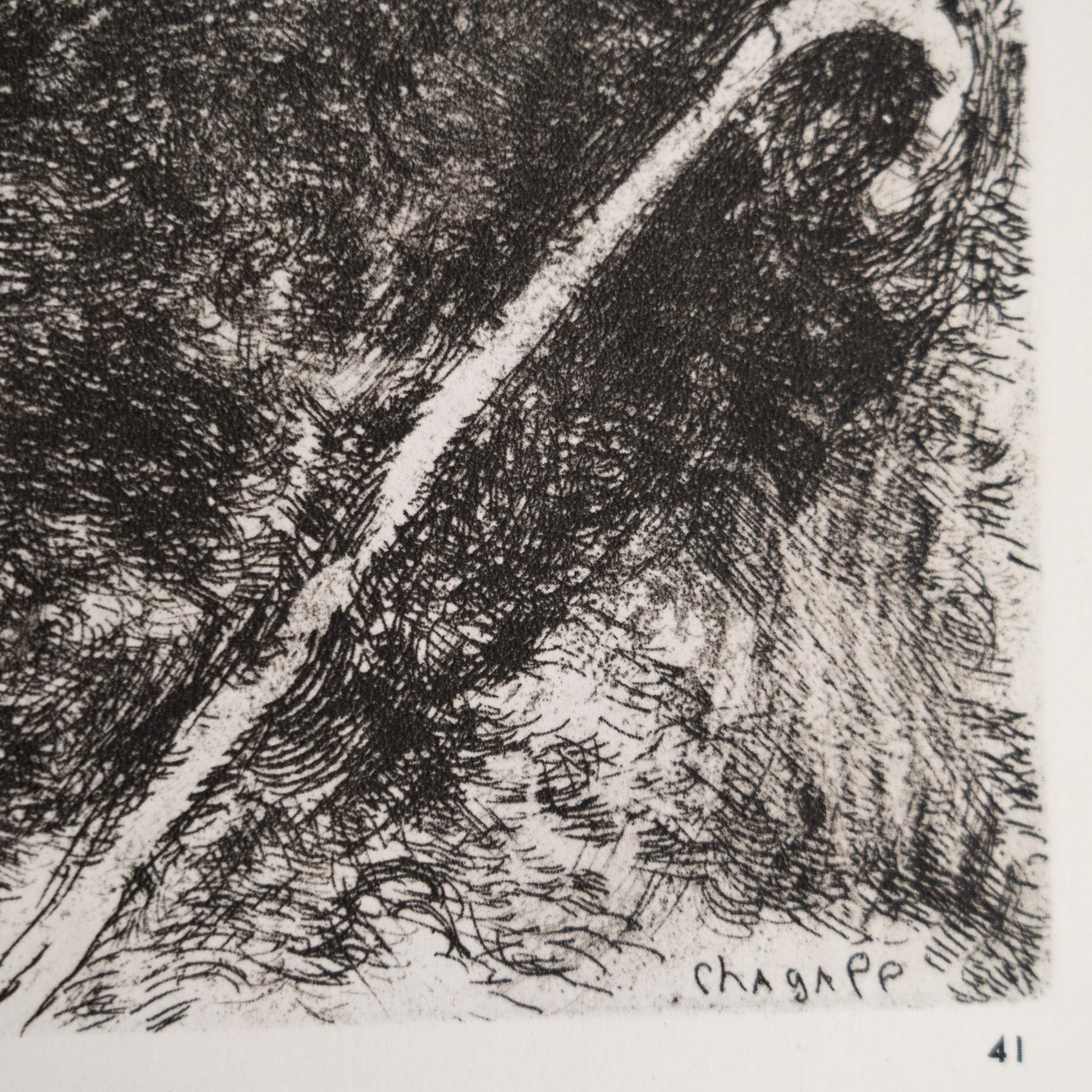 Stampa eliografica di Marc Chagall incorniciata della Collection'S 1956 Bible in vendita 2