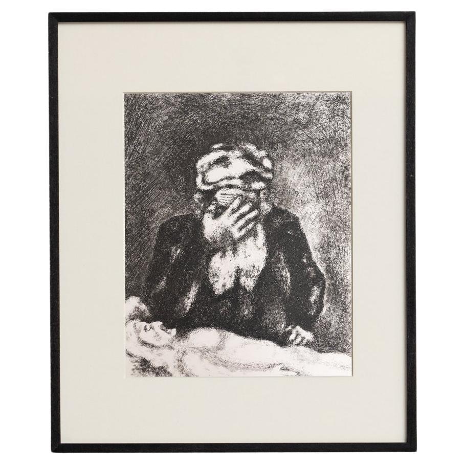 Heliograbado enmarcado de Marc Chagall de la Colección de la Biblia de 1956