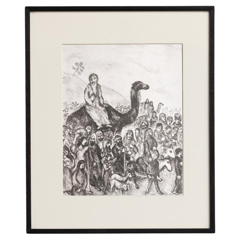 Heliograbado enmarcado de Marc Chagall de la Colección de la Biblia de 1956