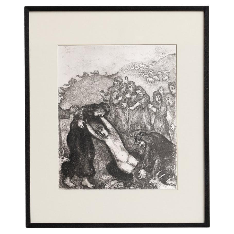 Heliograbado enmarcado de Marc Chagall de la Colección de la Biblia de 1956