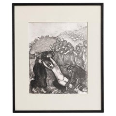 Heliograbado enmarcado de Marc Chagall de la Colección de la Biblia de 1956