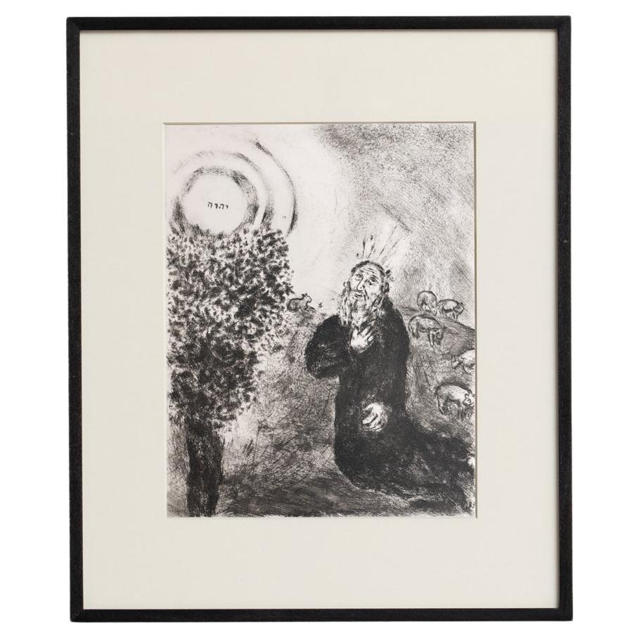 Heliograbado enmarcado de Marc Chagall de la Colección de la Biblia de 1956