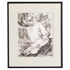 Heliograbado enmarcado de Marc Chagall de la Colección de la Biblia de 1956