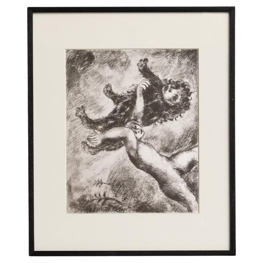 Heliograbado enmarcado de Marc Chagall de la Colección de la Biblia de 1956