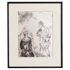 Impression héliogravée encadrée de la collection Bible de 1956 de Marc Chagall