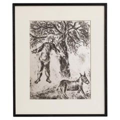 Heliograbado enmarcado de Marc Chagall de la Colección de la Biblia de 1956