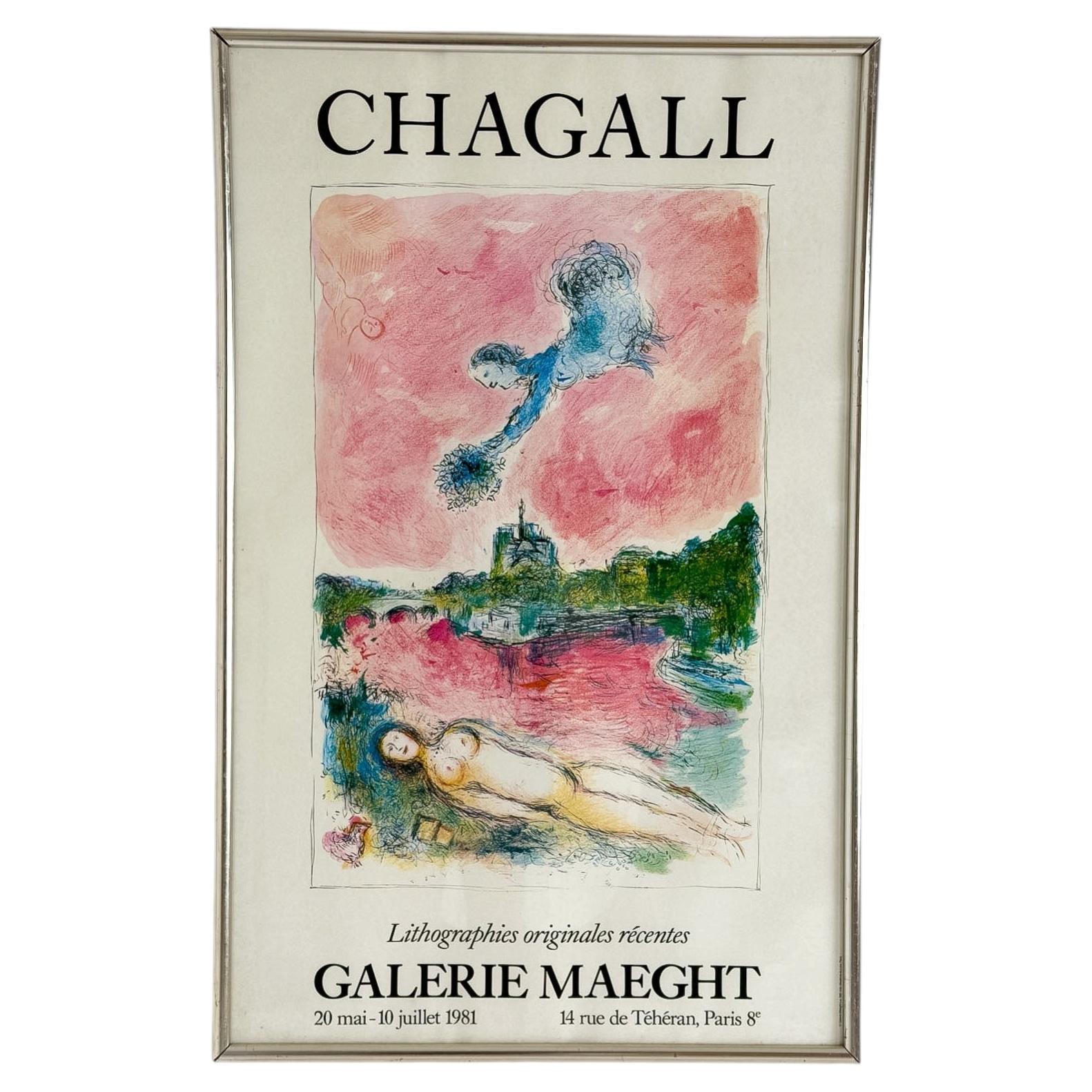 Marc Chagall, Galerie Maeght Exhibition Poster, Paris, 1981