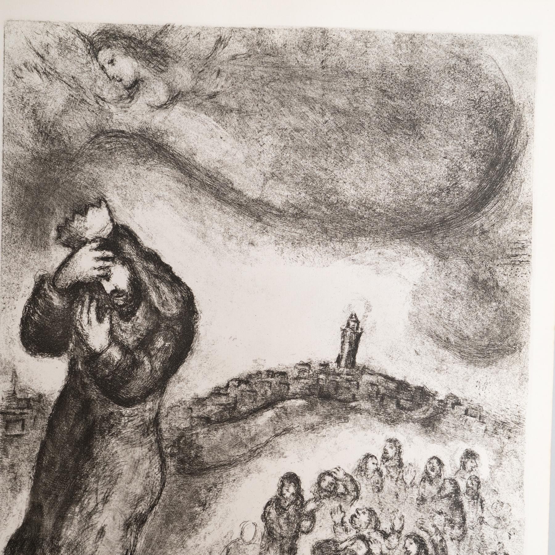 Heliograbado de Marc Chagall de su icónica serie bíblica, 1956 Francés en venta