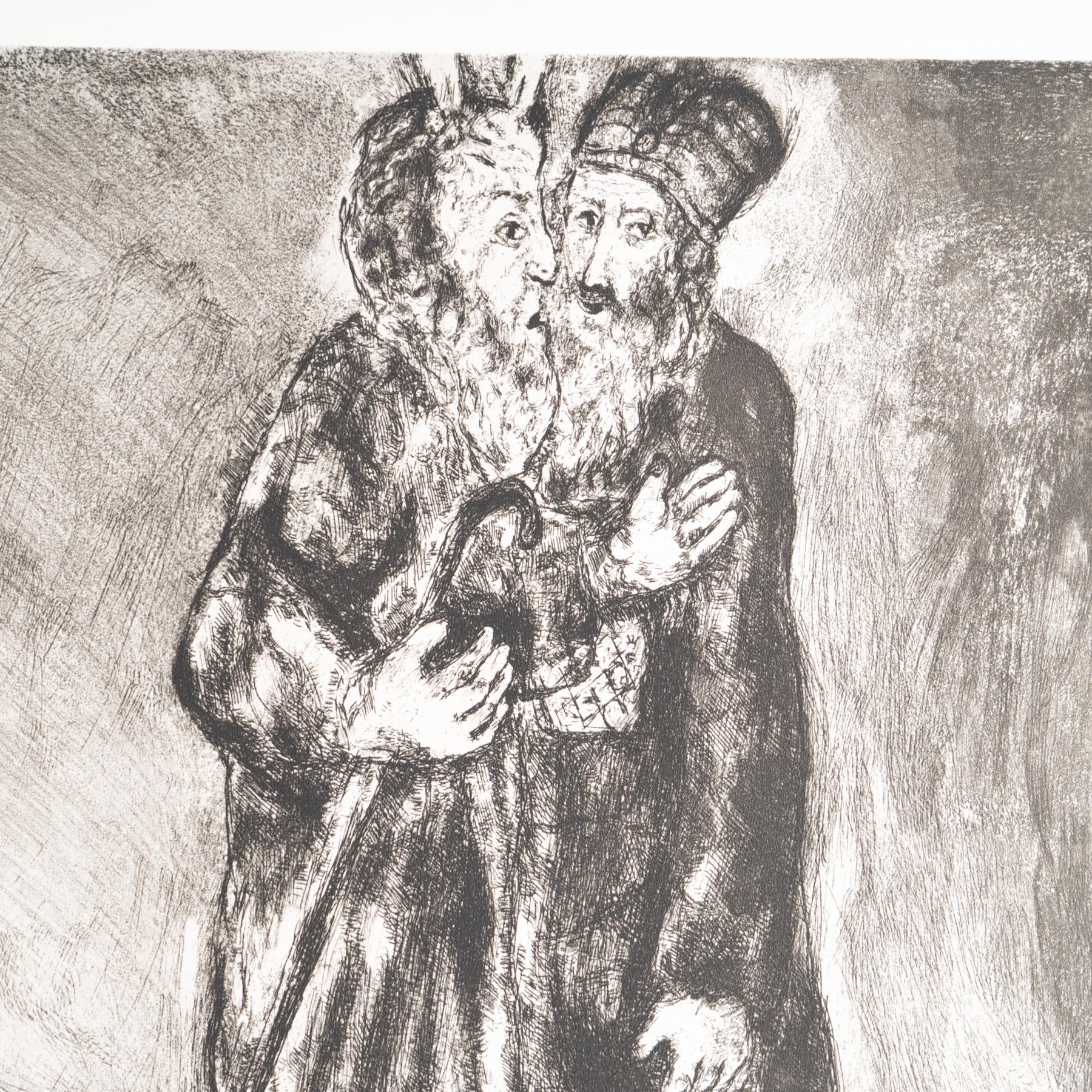 Heliograbado de Marc Chagall de su icónica serie bíblica, 1956 Francés en venta