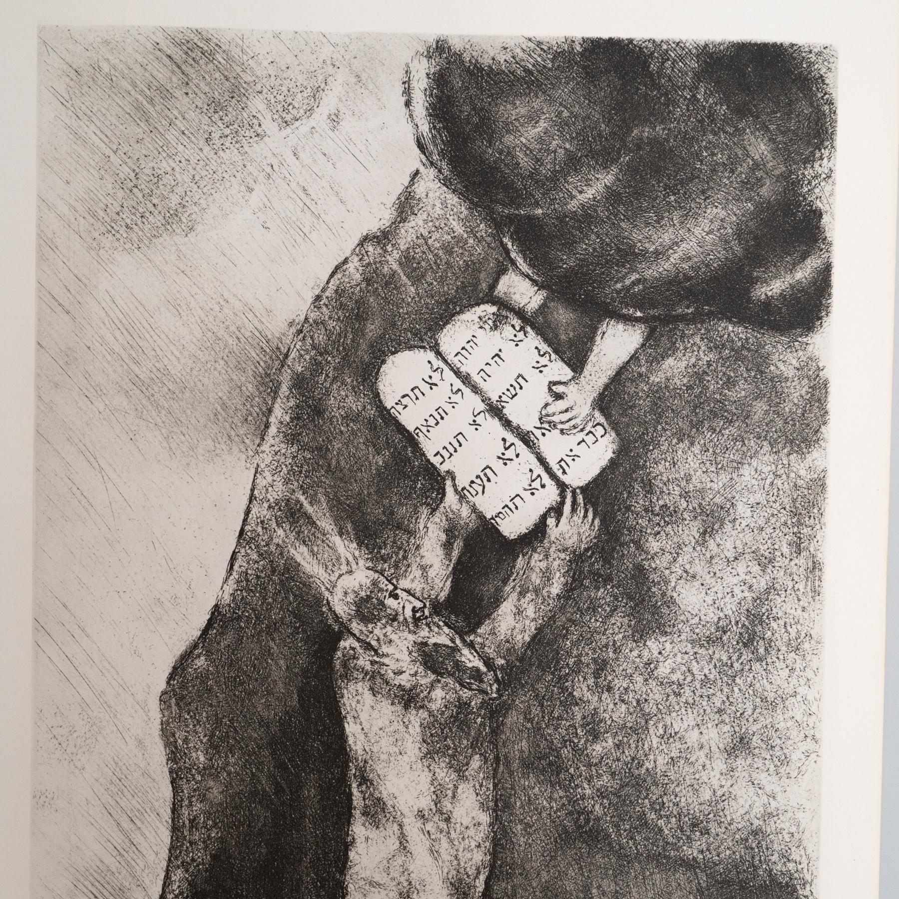 Francese Eliografia di Marc Chagall dalla sua iconica serie biblica, 1956 in vendita