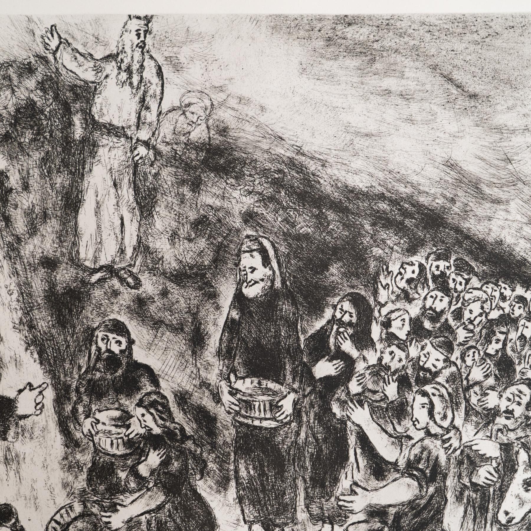 Heliograbado de Marc Chagall de su icónica serie bíblica, 1956 Francés en venta