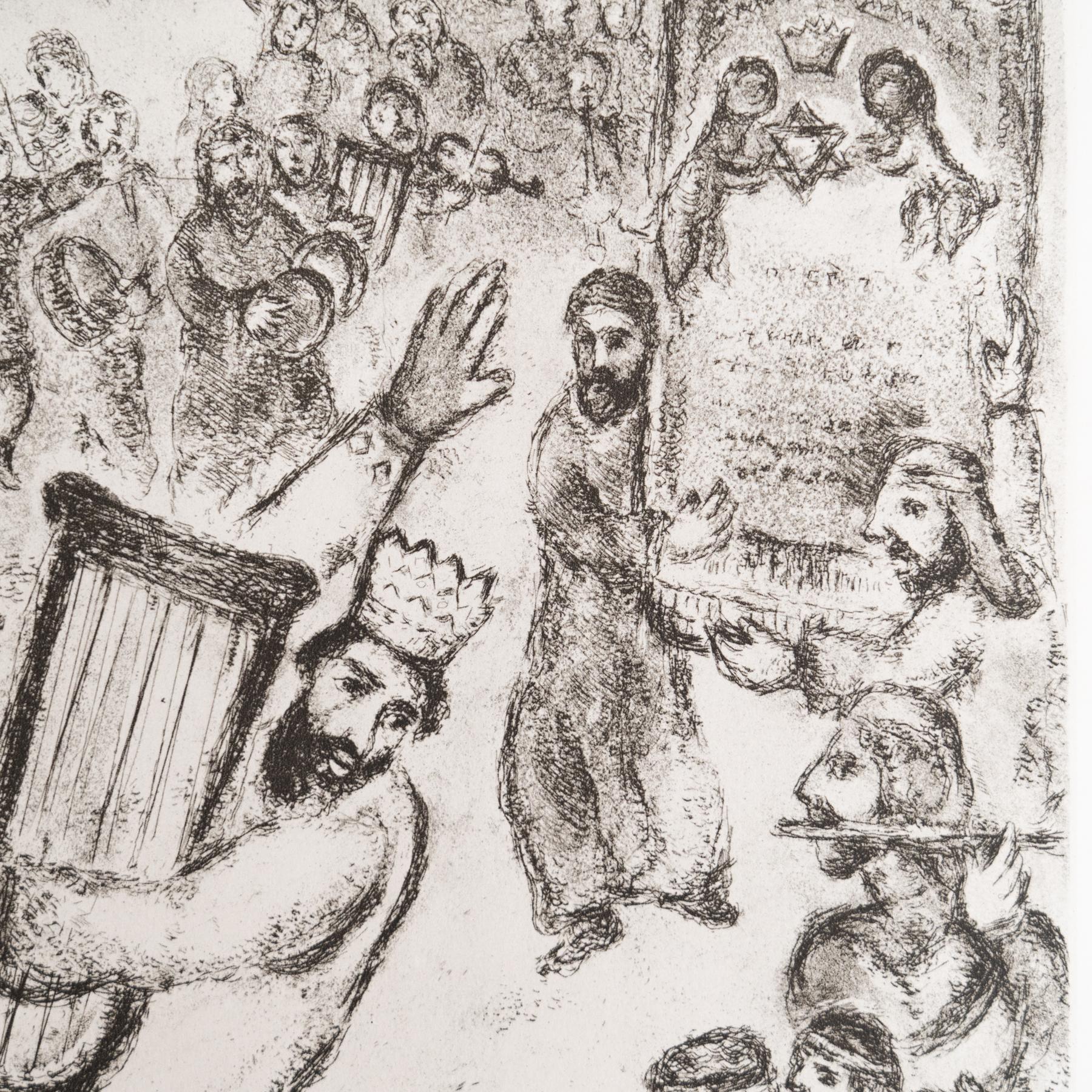 Heliograbado de Marc Chagall de su icónica serie bíblica, 1956 en Bueno estado para la venta en Barcelona, Barcelona
