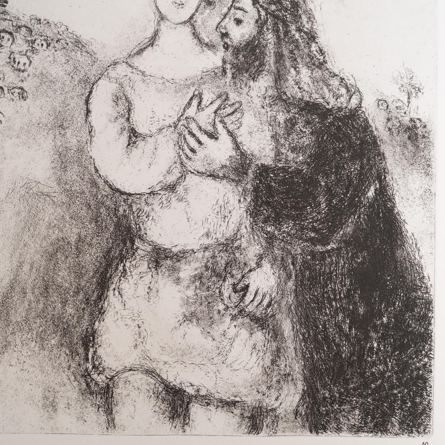 Eliografia di Marc Chagall dalla sua iconica serie biblica, 1956 In condizioni buone in vendita a Barcelona, Barcelona