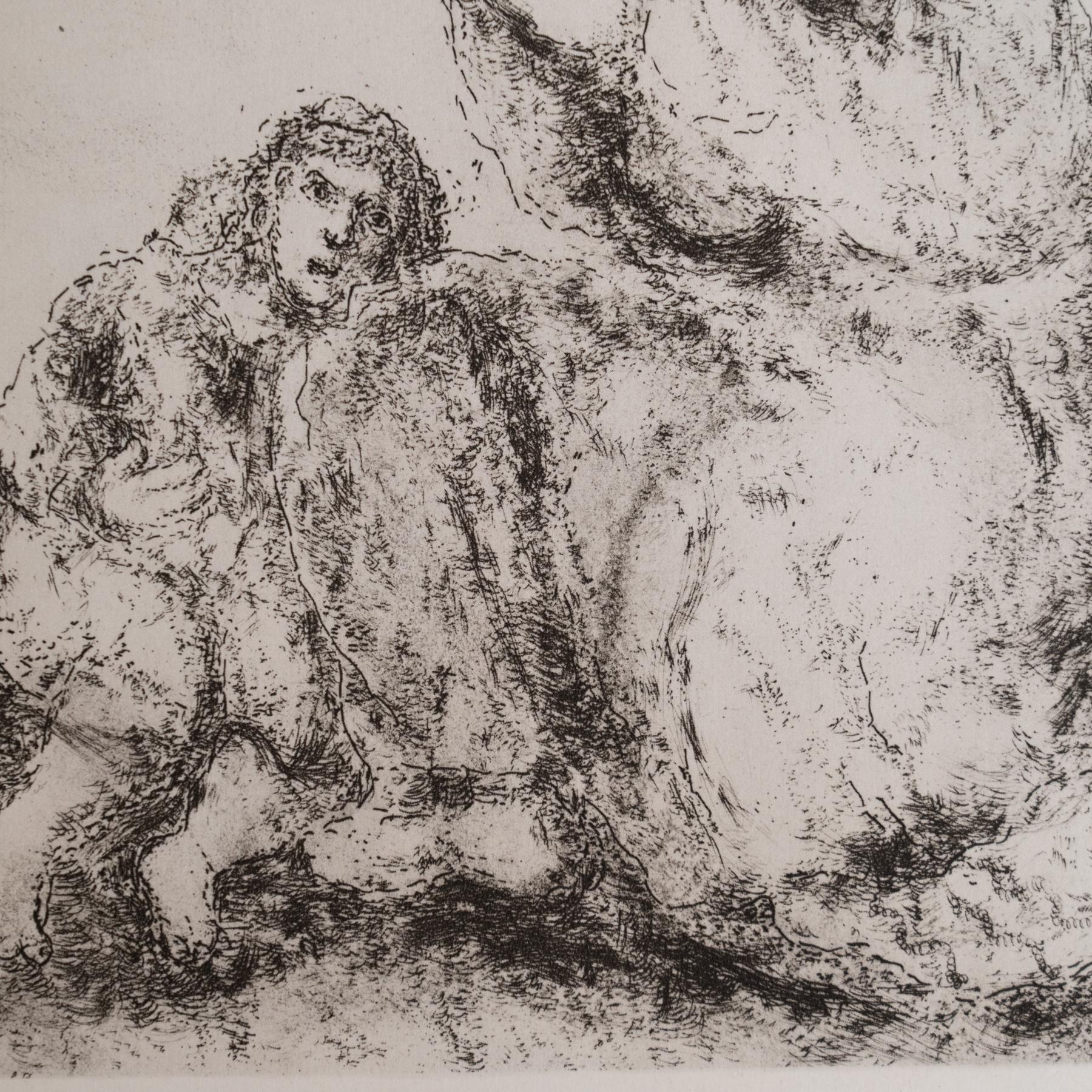 Eliografia di Marc Chagall dalla sua iconica serie biblica, 1956 In condizioni buone in vendita a Barcelona, Barcelona