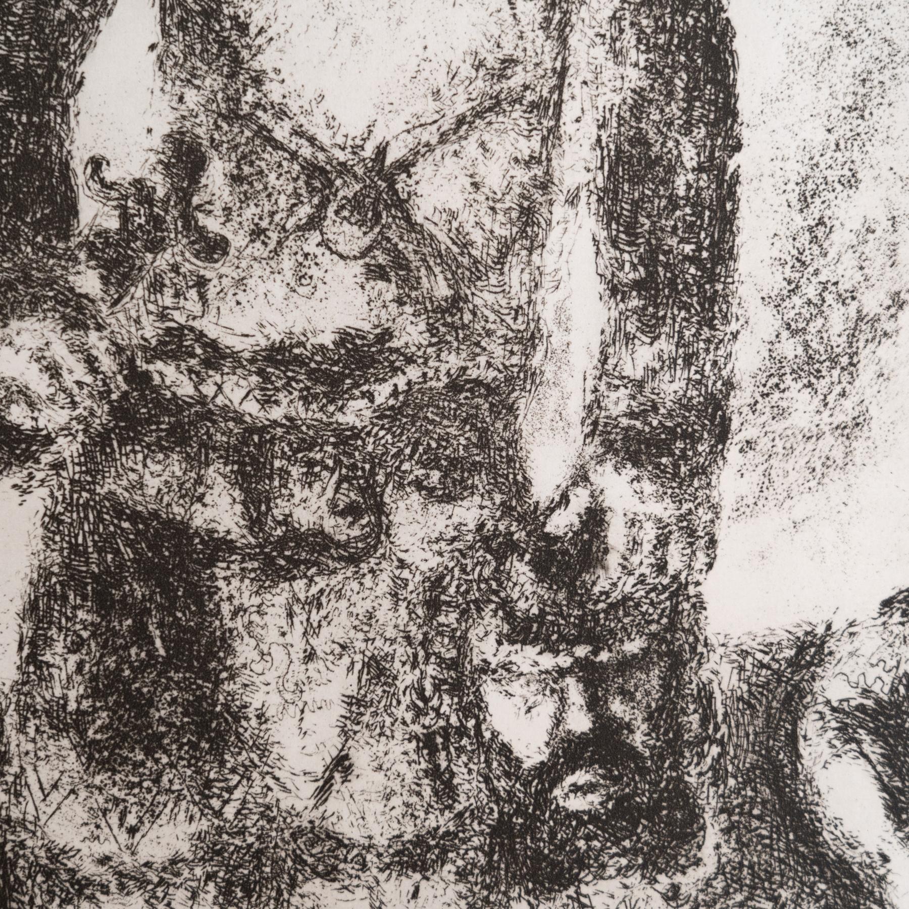 Heliograbado de Marc Chagall de su icónica serie bíblica, 1956 en Bueno estado para la venta en Barcelona, Barcelona