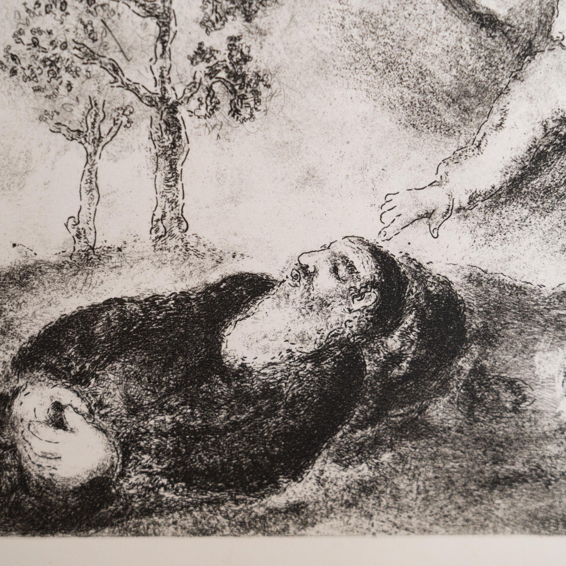 Heliograbado de Marc Chagall de su icónica serie bíblica, 1956 en Bueno estado para la venta en Barcelona, Barcelona