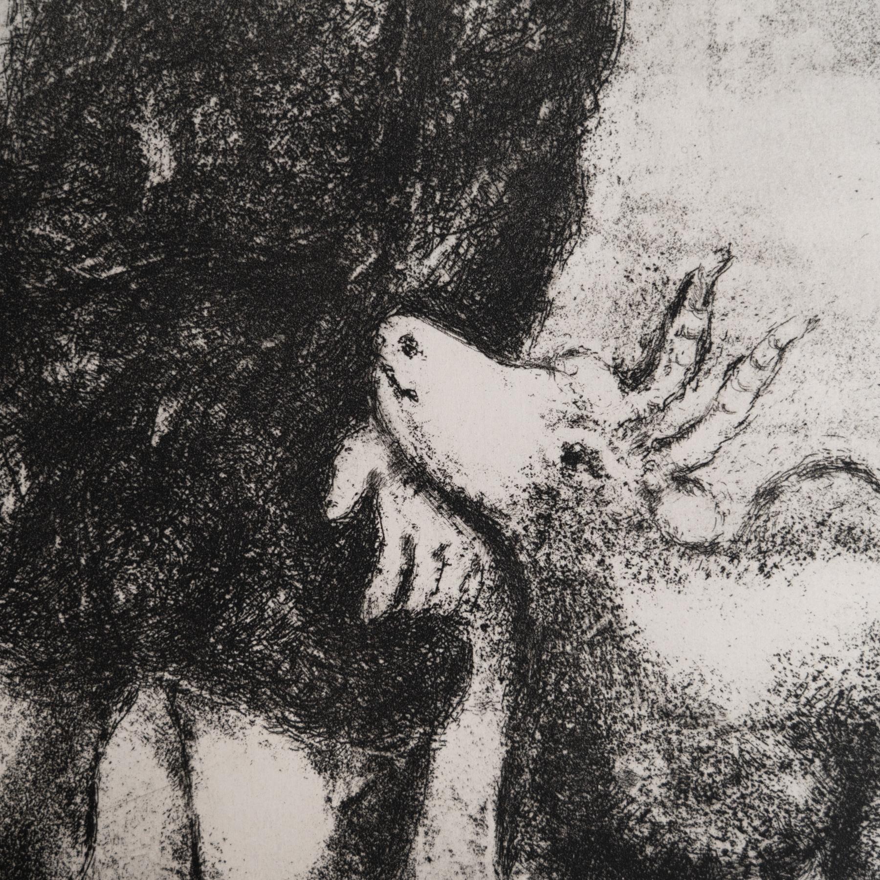 Heliograbado de Marc Chagall de su icónica serie bíblica, 1956 en Bueno estado para la venta en Barcelona, Barcelona