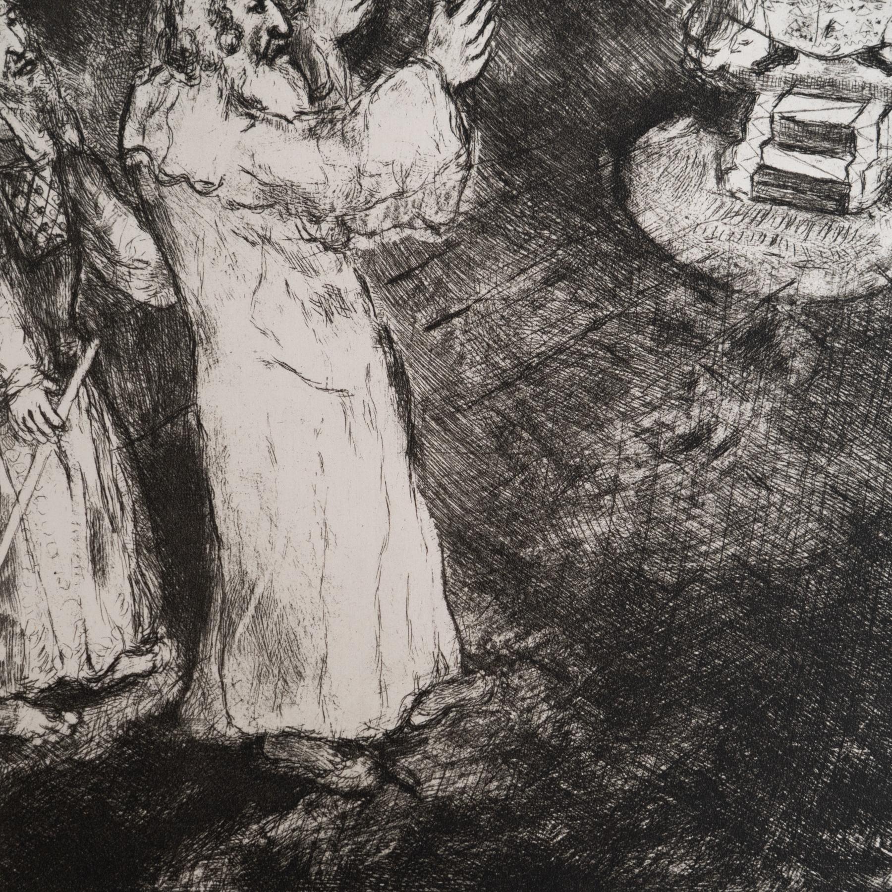 Heliograbado de Marc Chagall de su icónica serie bíblica, 1956 en Bueno estado para la venta en Barcelona, Barcelona