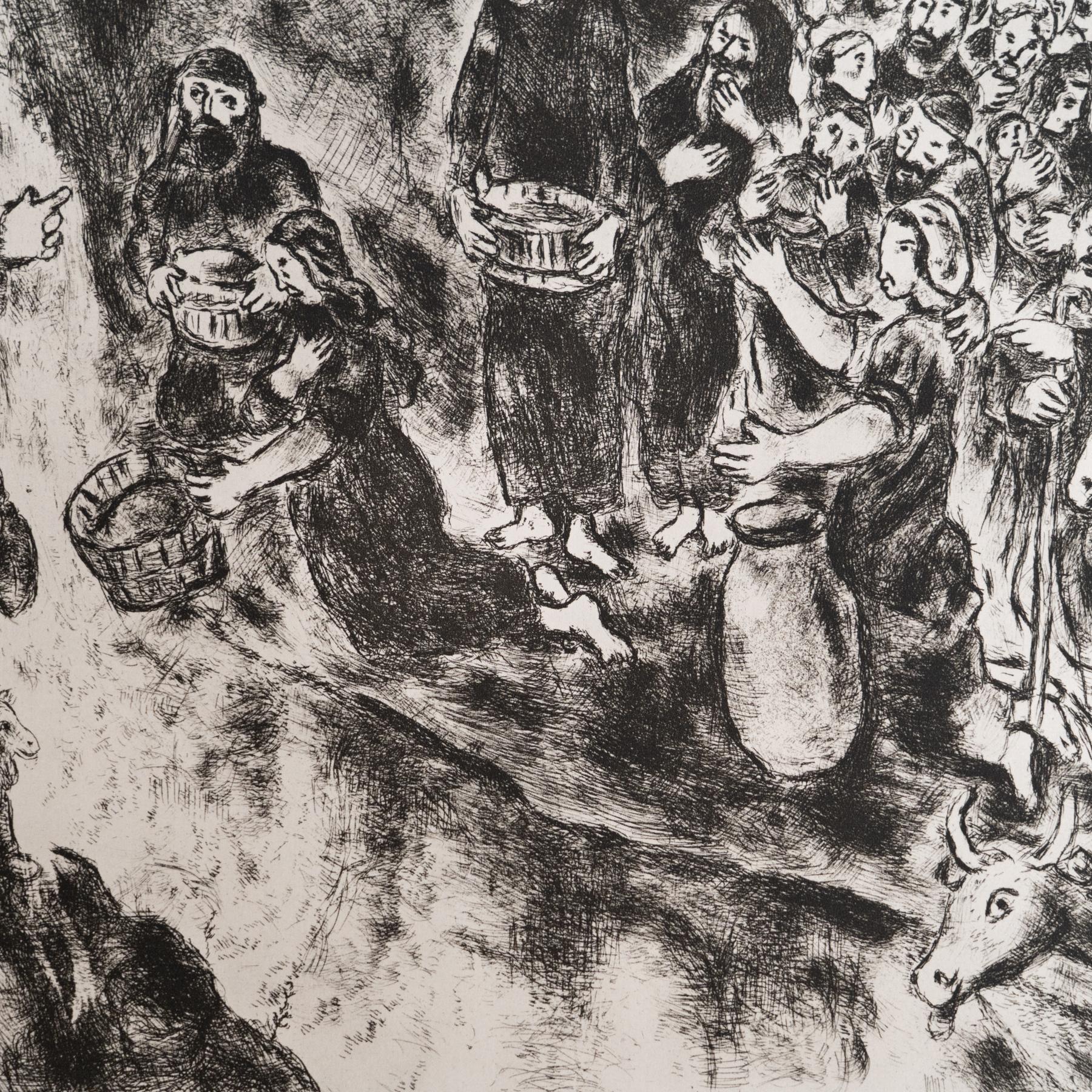 Heliograbado de Marc Chagall de su icónica serie bíblica, 1956 en Bueno estado para la venta en Barcelona, Barcelona