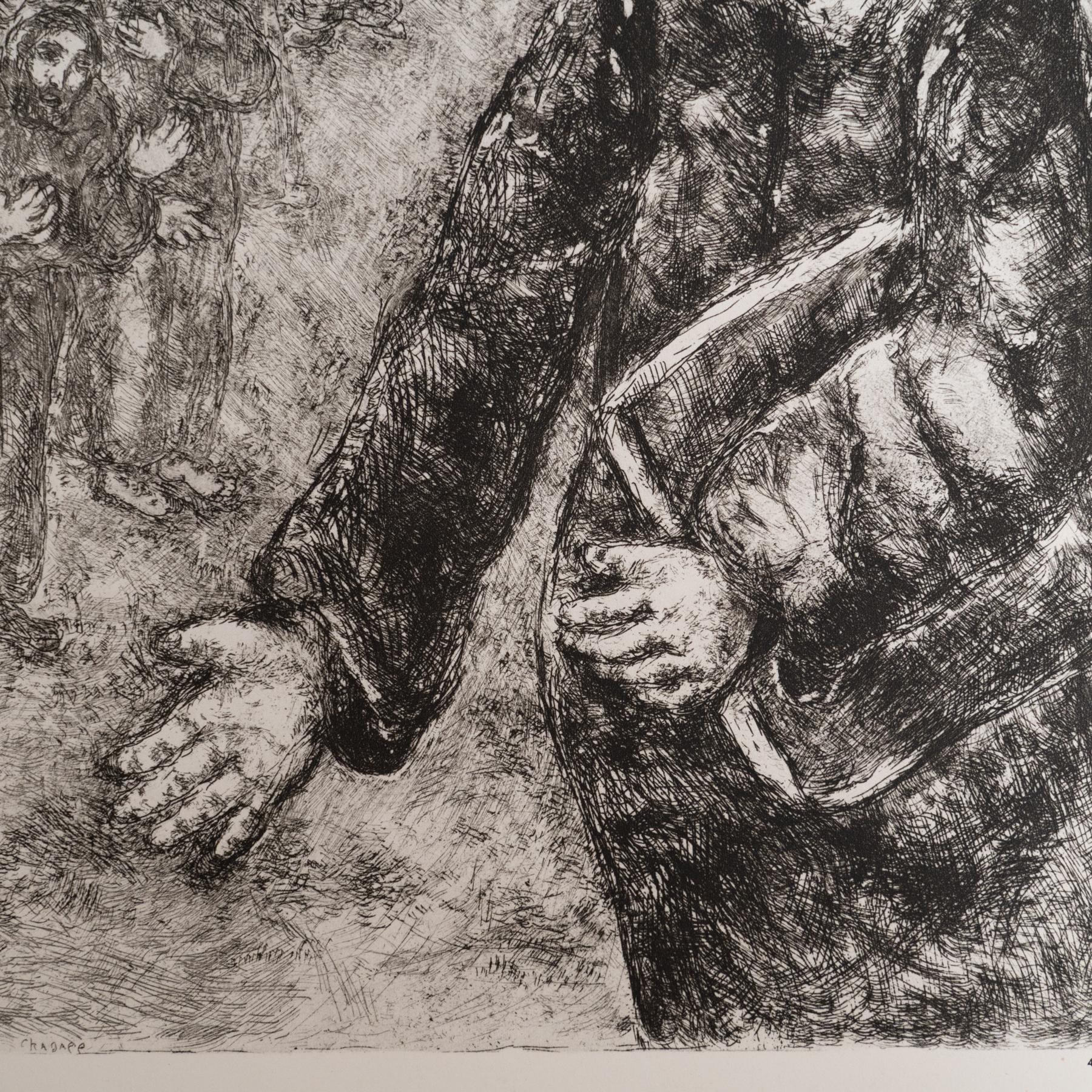 Eliografia di Marc Chagall dalla sua iconica serie biblica, 1956 In condizioni buone in vendita a Barcelona, Barcelona