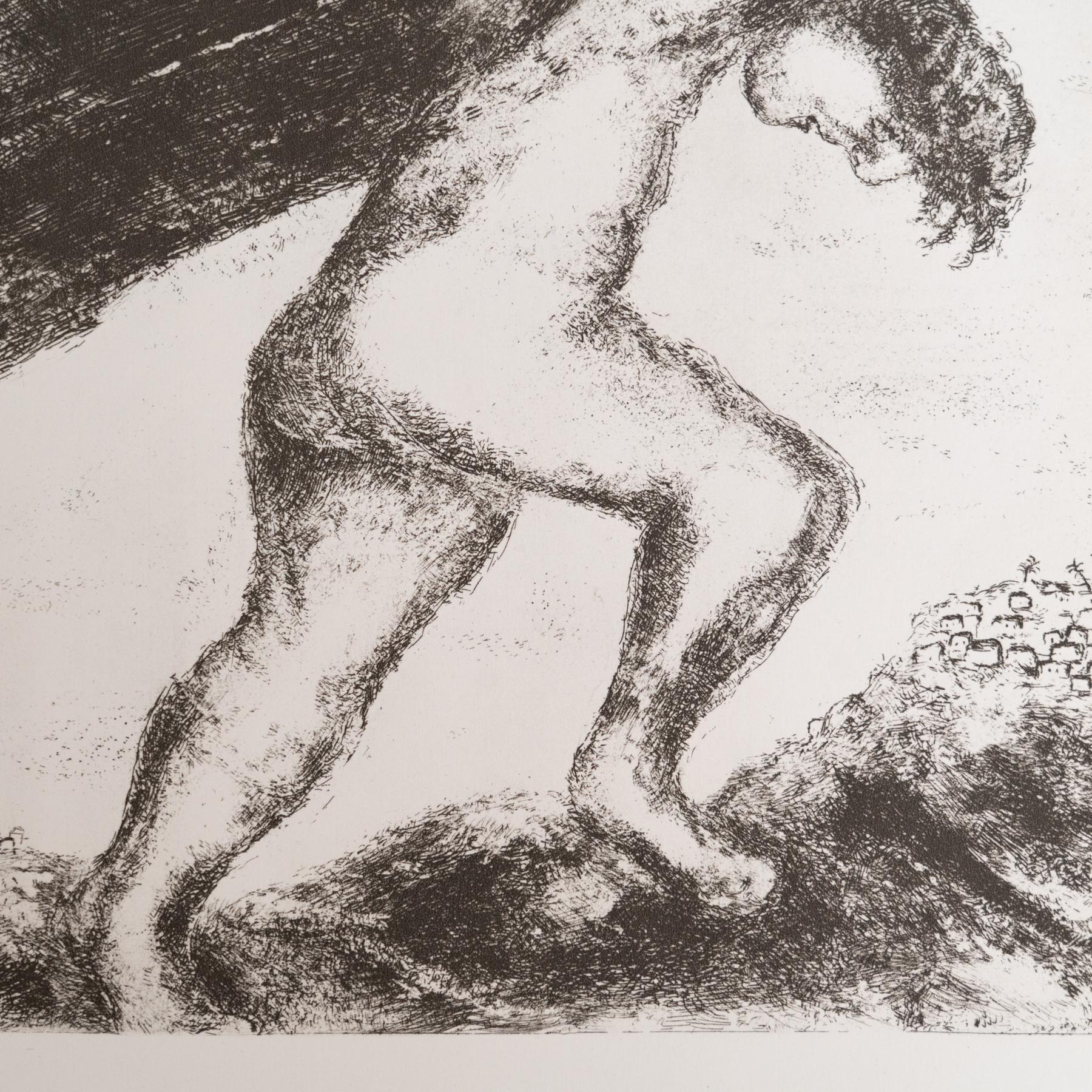 Heliograbado de Marc Chagall de su icónica serie bíblica, 1956 en Bueno estado para la venta en Barcelona, Barcelona