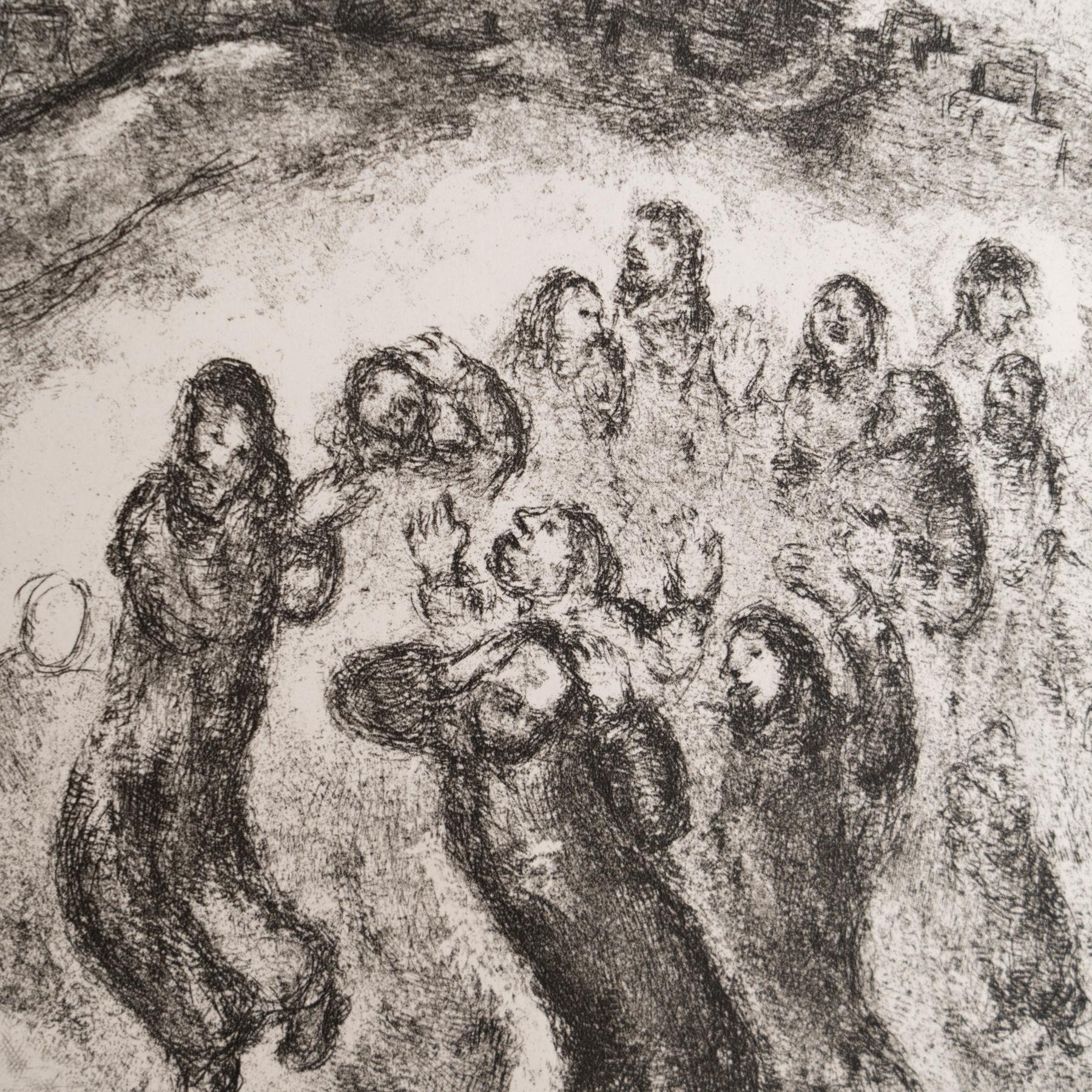 Heliograbado de Marc Chagall de su icónica serie bíblica, 1956 mediados del siglo XX en venta