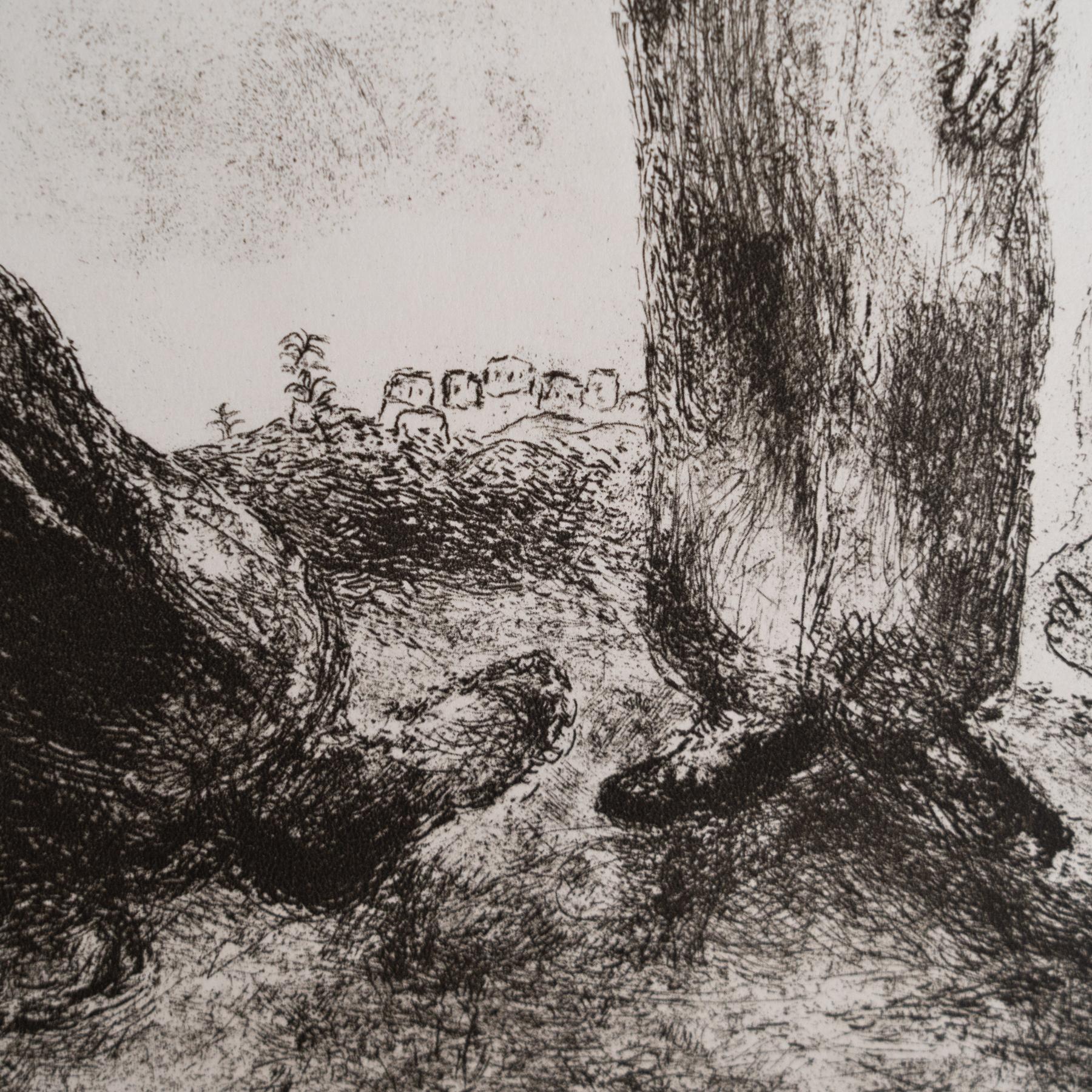 Milieu du XXe siècle Marc Chagall, Heliogravure de sa série biblique emblématique, 1956 en vente