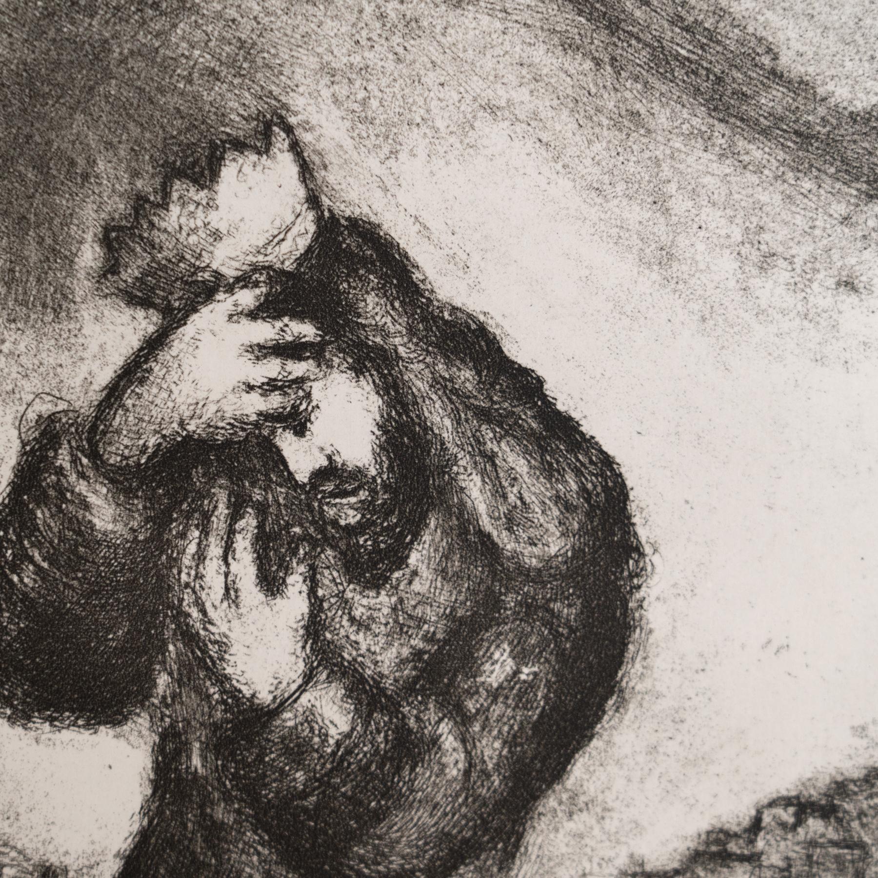 Heliograbado de Marc Chagall de su icónica serie bíblica, 1956 Papel en venta