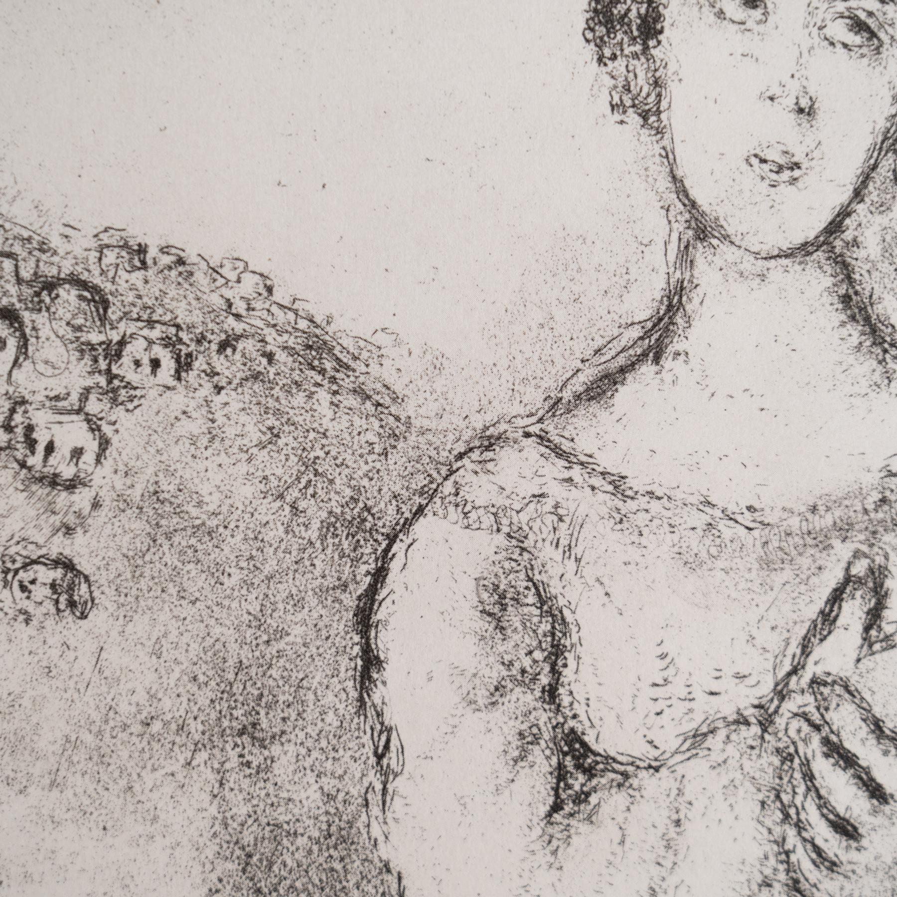 Carta Eliografia di Marc Chagall dalla sua iconica serie biblica, 1956 in vendita