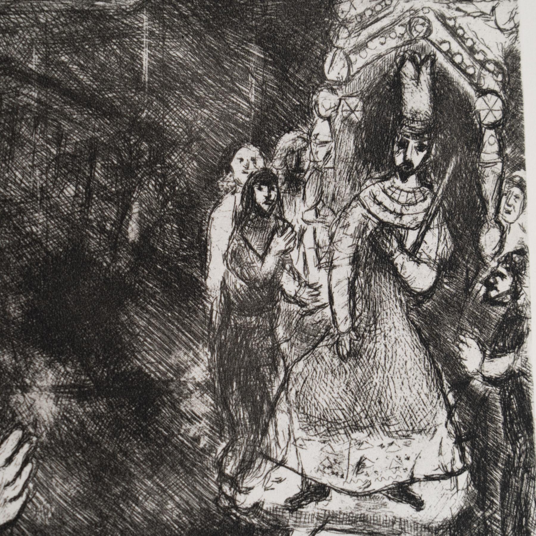 Heliograbado de Marc Chagall de su icónica serie bíblica, 1956 Papel en venta