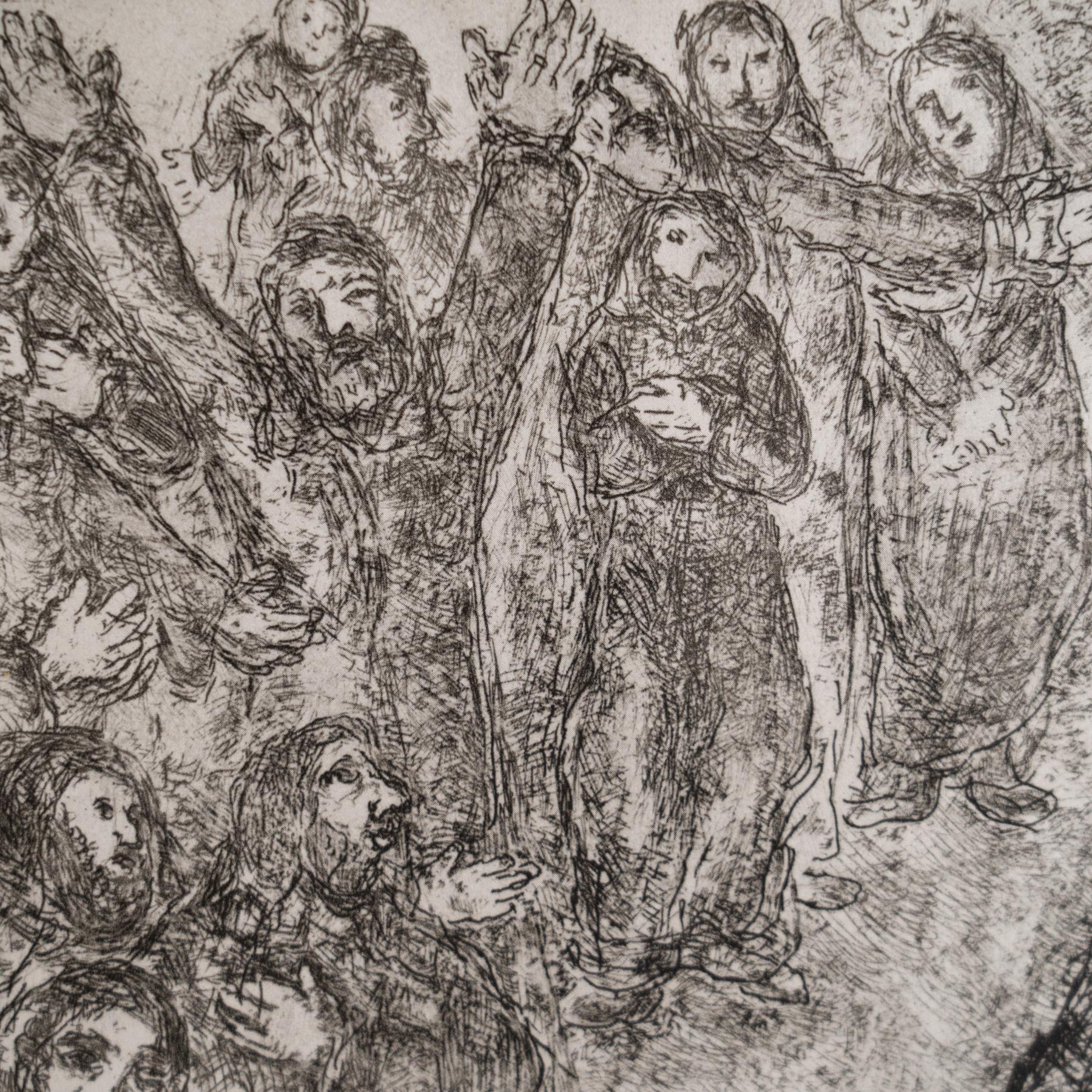 Carta Eliografia di Marc Chagall dalla sua iconica serie biblica, 1956 in vendita