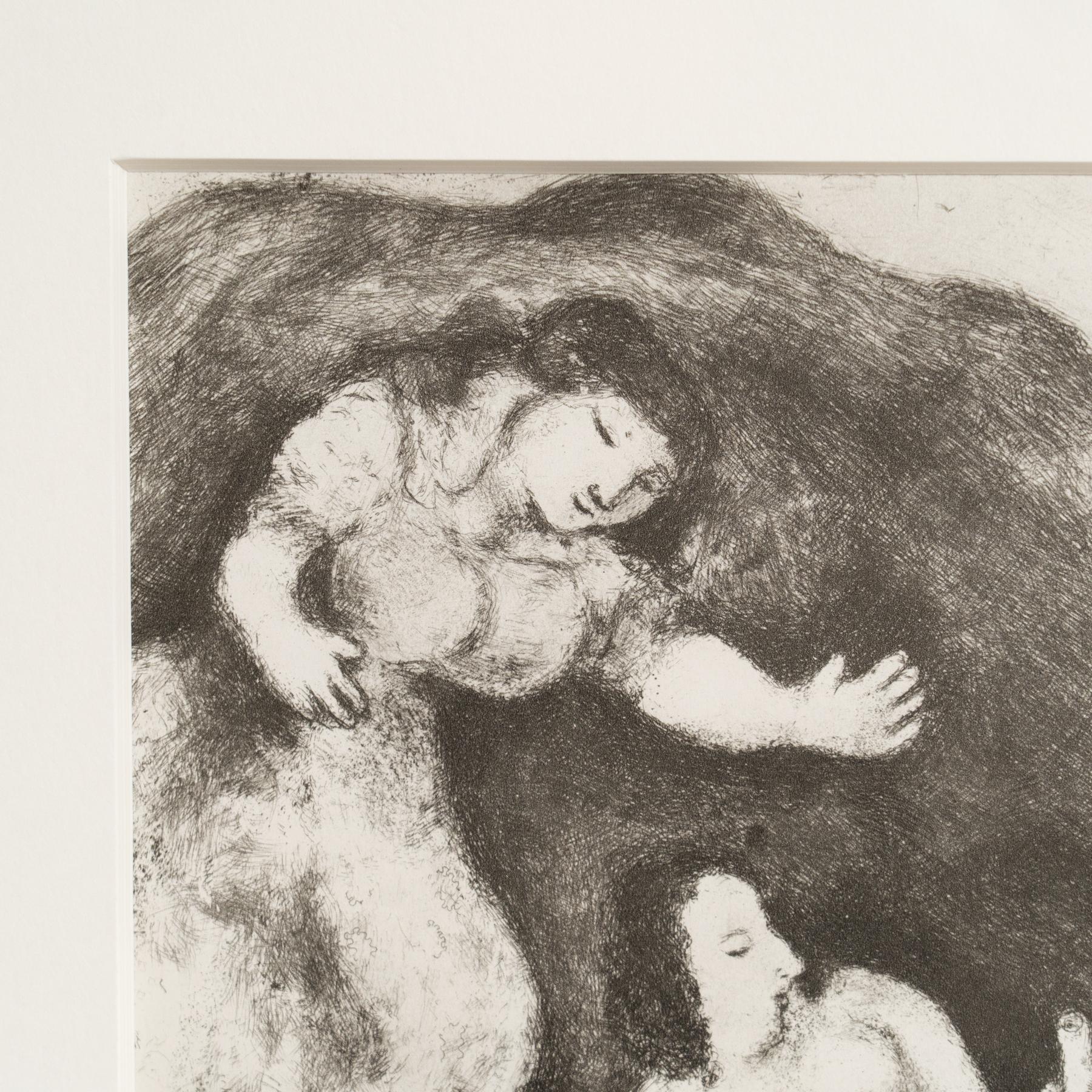 Carta Eliografia di Marc Chagall dalla sua iconica serie biblica, 1956 in vendita