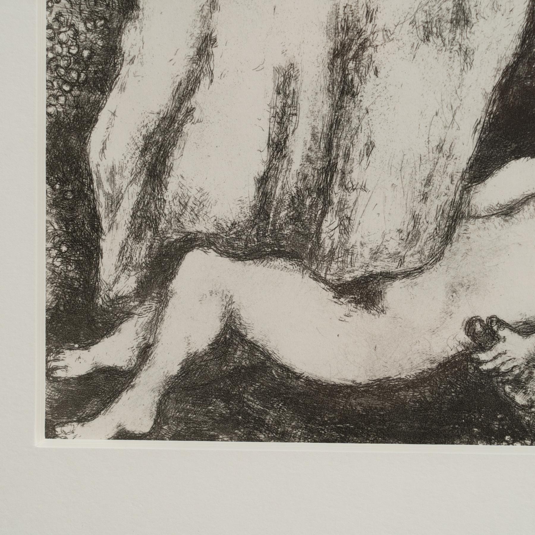 Heliograbado de Marc Chagall de su icónica serie bíblica, 1956 Papel en venta
