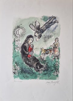 Marc Chagall - The Red Thora, hand-signed lithograph, 1983