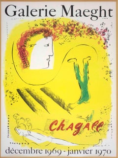 Marc Chagall Le Fond Jaune Galerie Maeght, Ausstellungsplakat „Le Fond Jaune“, 1969