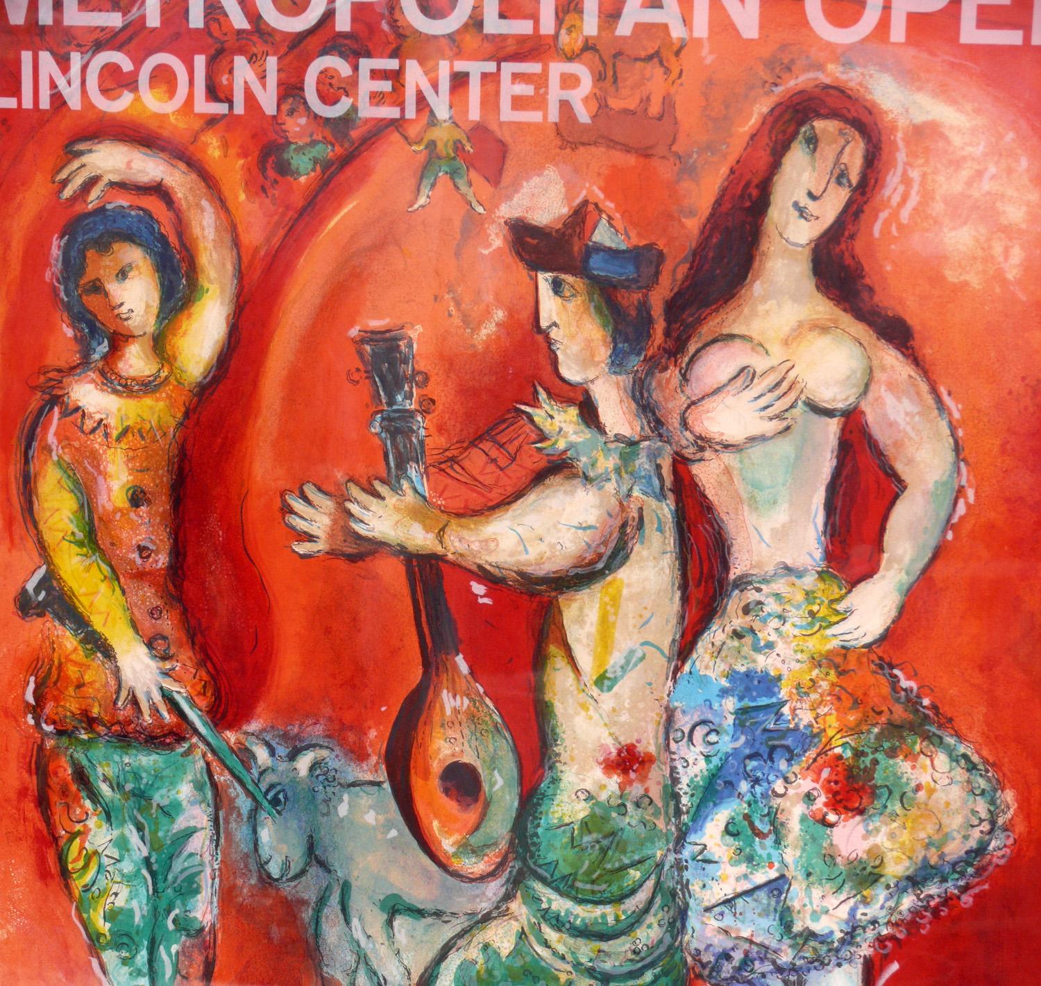 Mid-Century Modern Marc Chagall Lithograph for The Metropolitan Opera