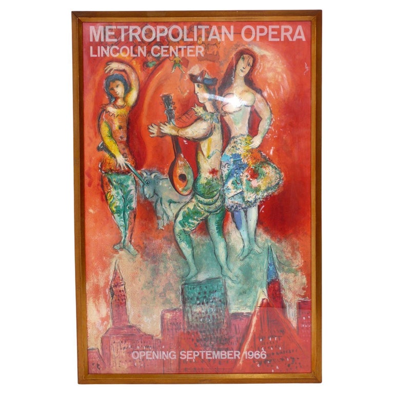 Marc Chagall Lithograph for The Metropolitan Opera For Sale
