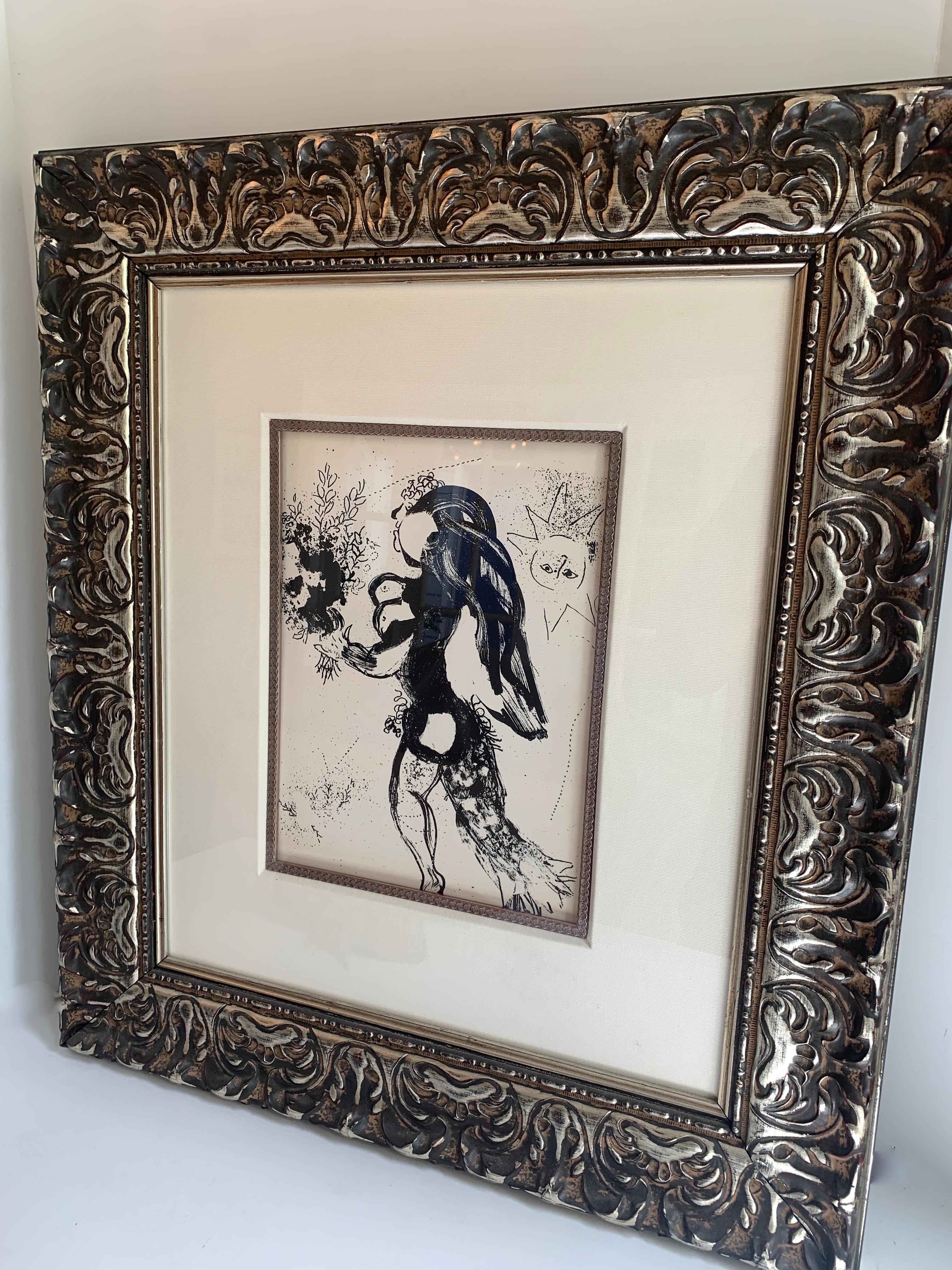 Francese Litografia di Marc Chagall L'offerta, 1960 in vendita