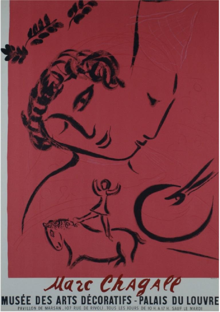 Original Vintage-Poster, Marc Chagall, Musée des Arts Décoratifs, Ausstellungsplakat im Zustand „Hervorragend“ im Angebot in Melbourne, Victoria