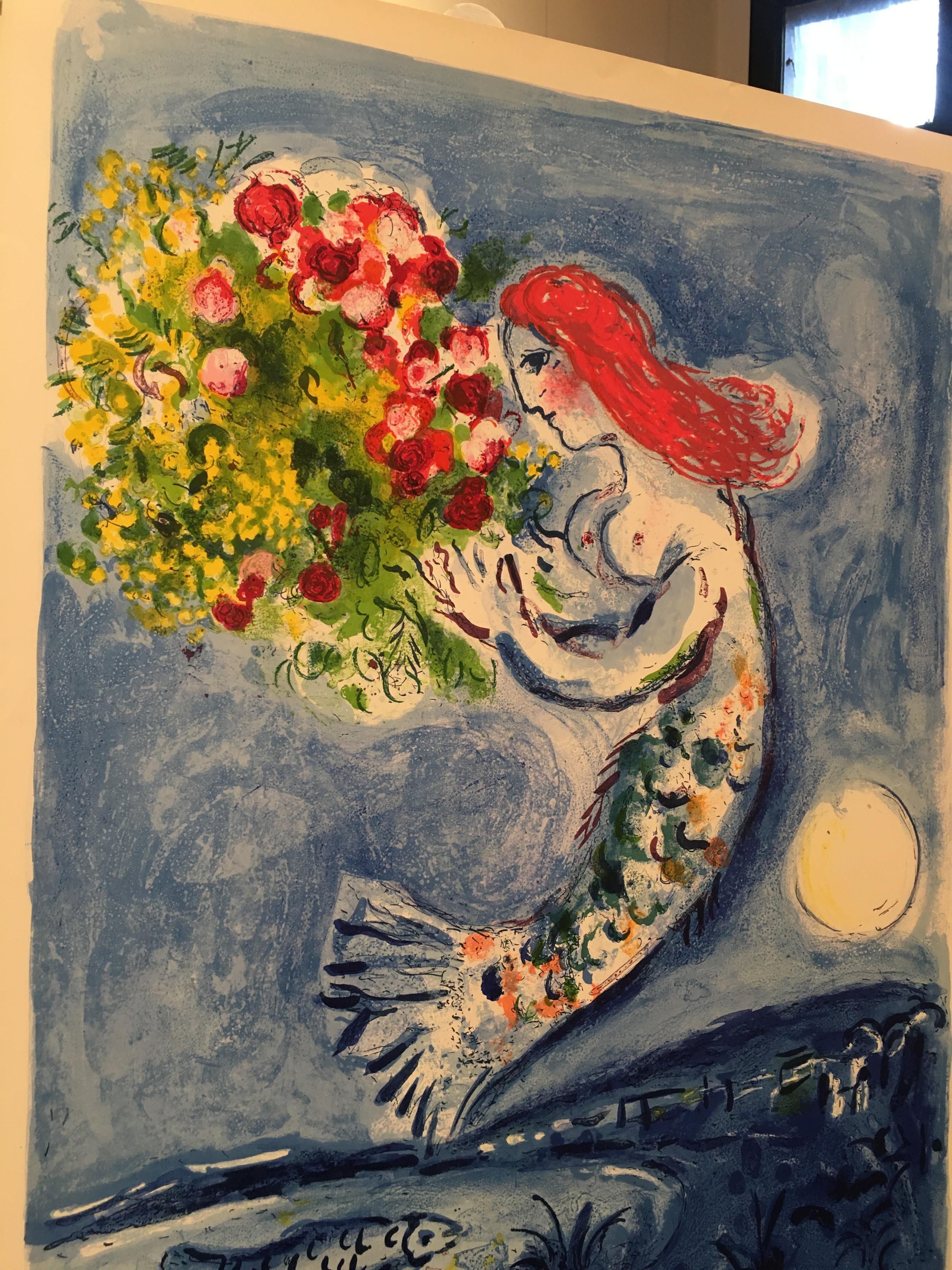 Marc Chagall, „Nice Soleil“ Original-Vintage-Poster (Moderne der Mitte des Jahrhunderts) im Angebot